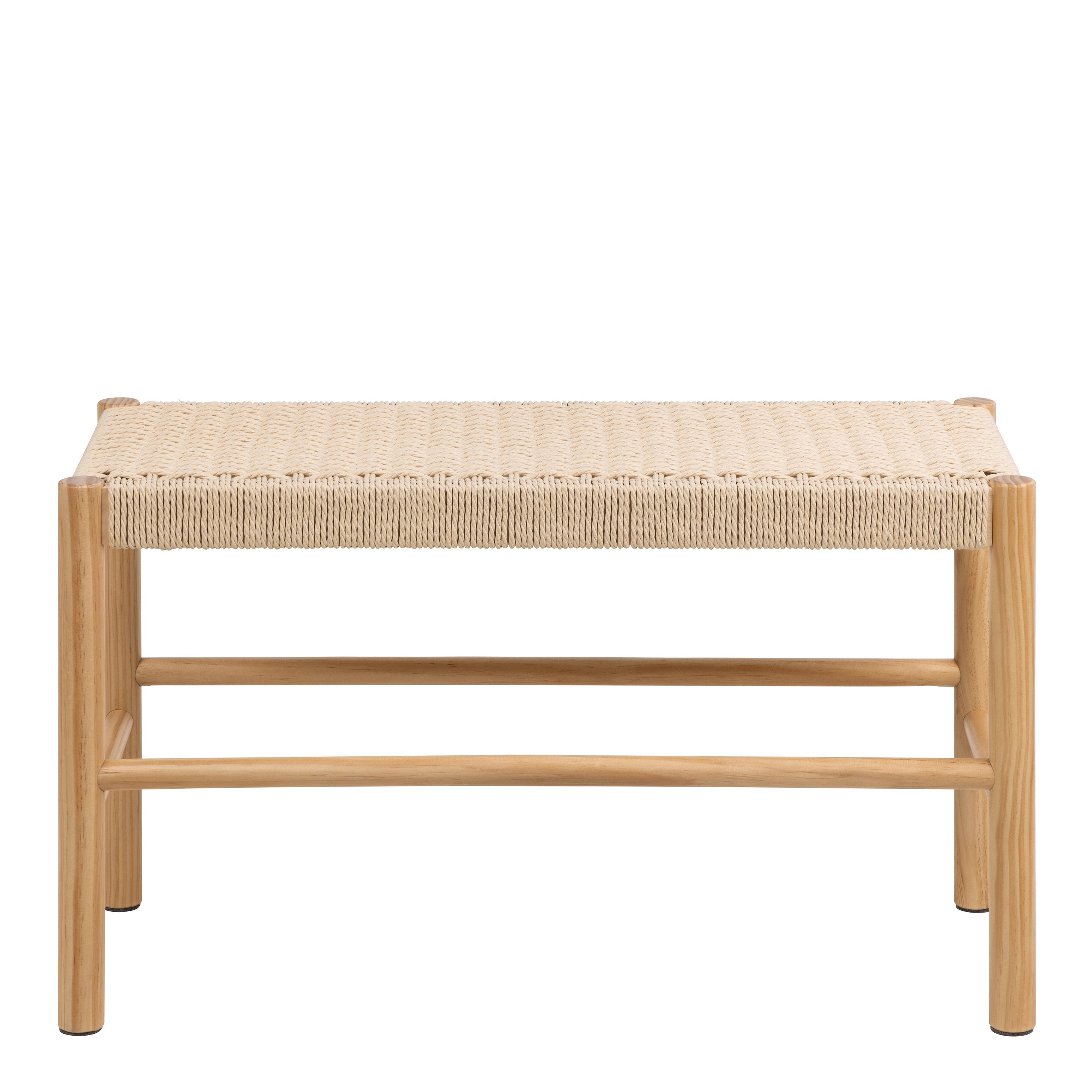 Alvin Weaved Bench in Off White – FTG, view 2