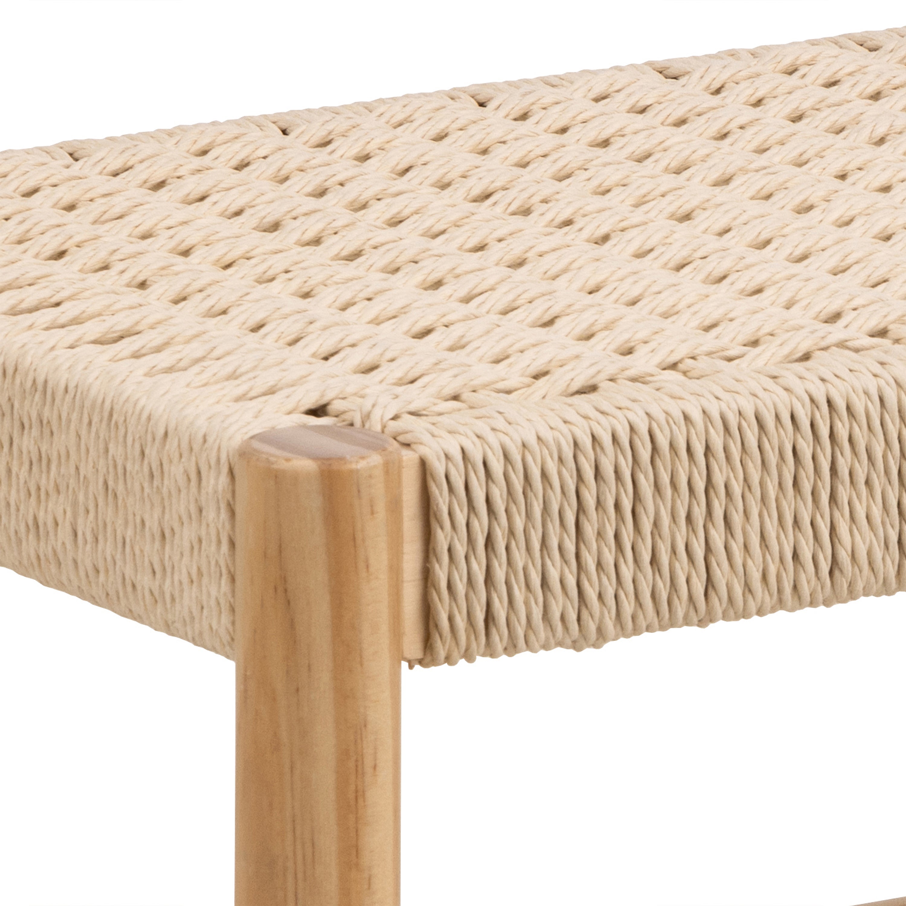 Alvin Weaved Bench in Off White – FTG, view 5