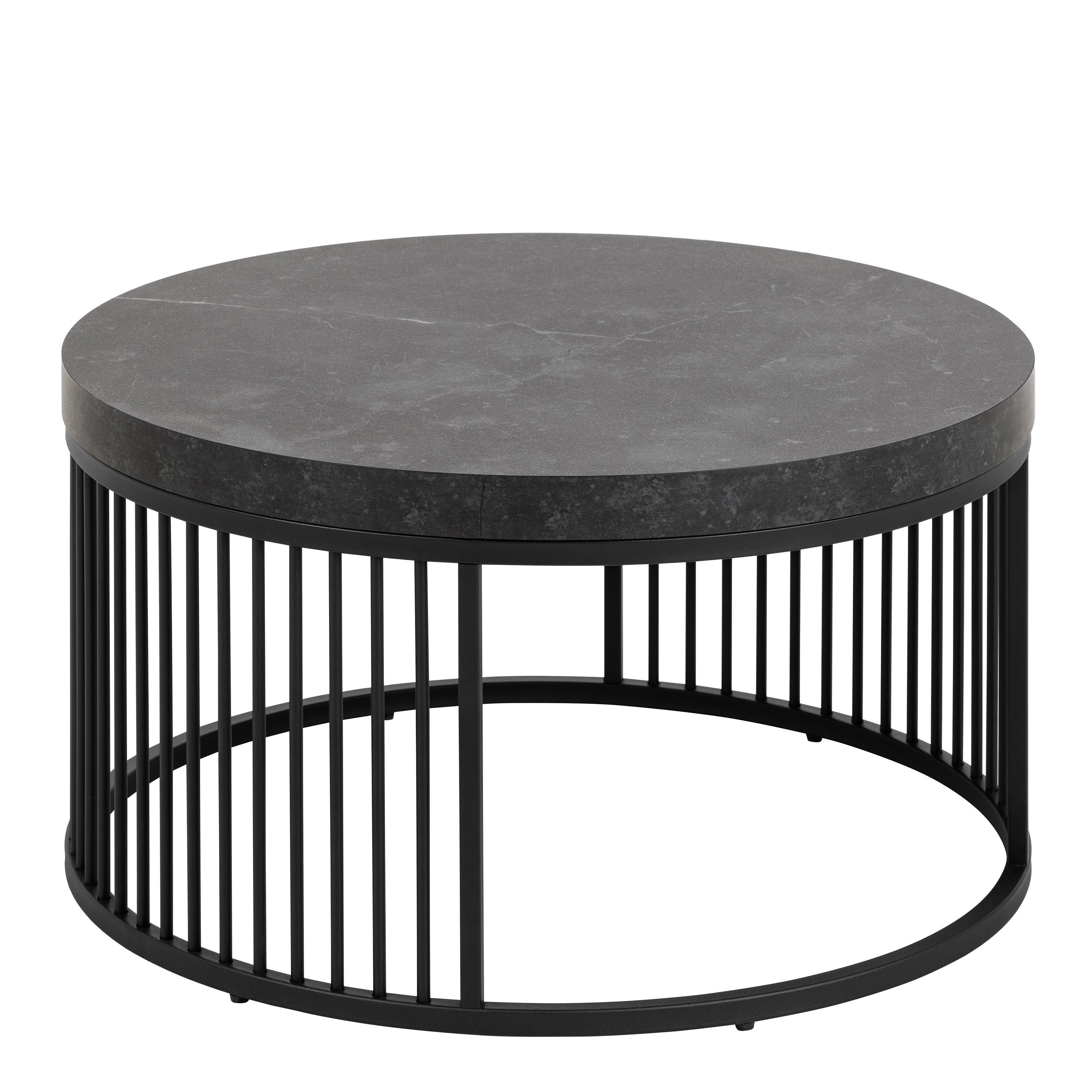 Strington Round Coffee Table in Matt Black – FTG