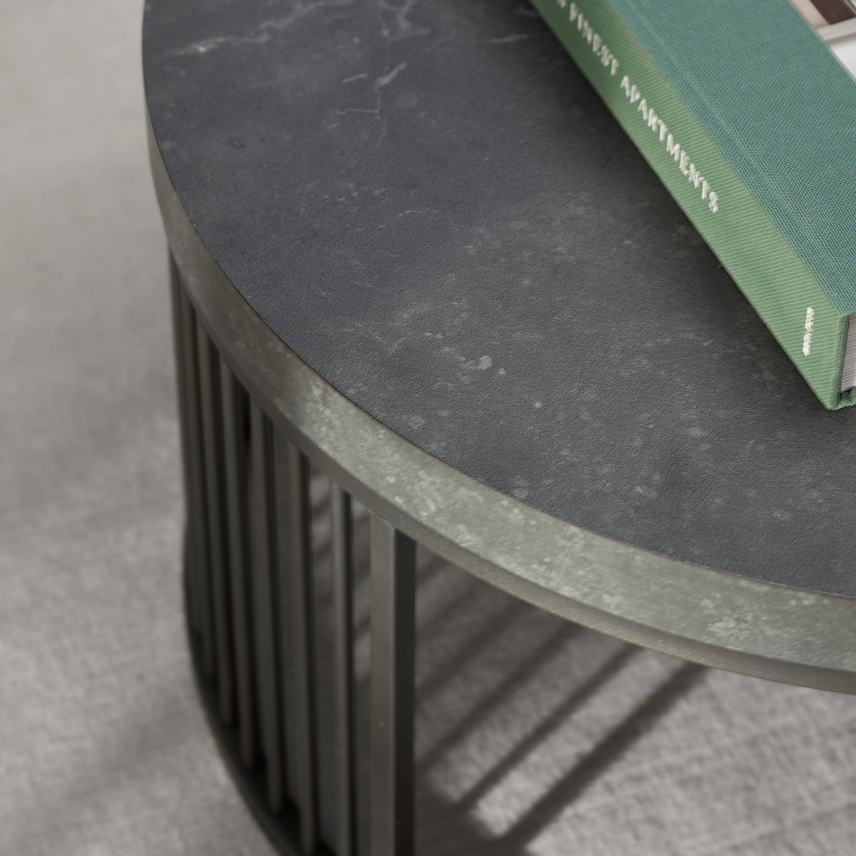 Strington Round Coffee Table in Matt Black – FTG, view 4
