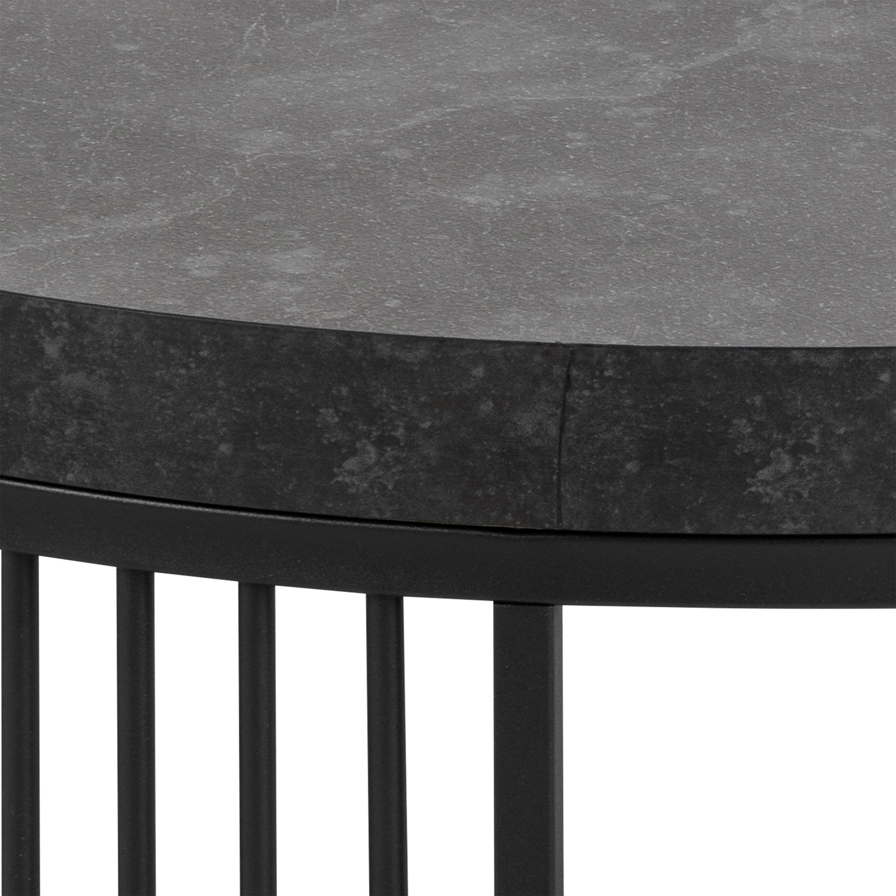 Strington Round Coffee Table in Matt Black – FTG, view 6