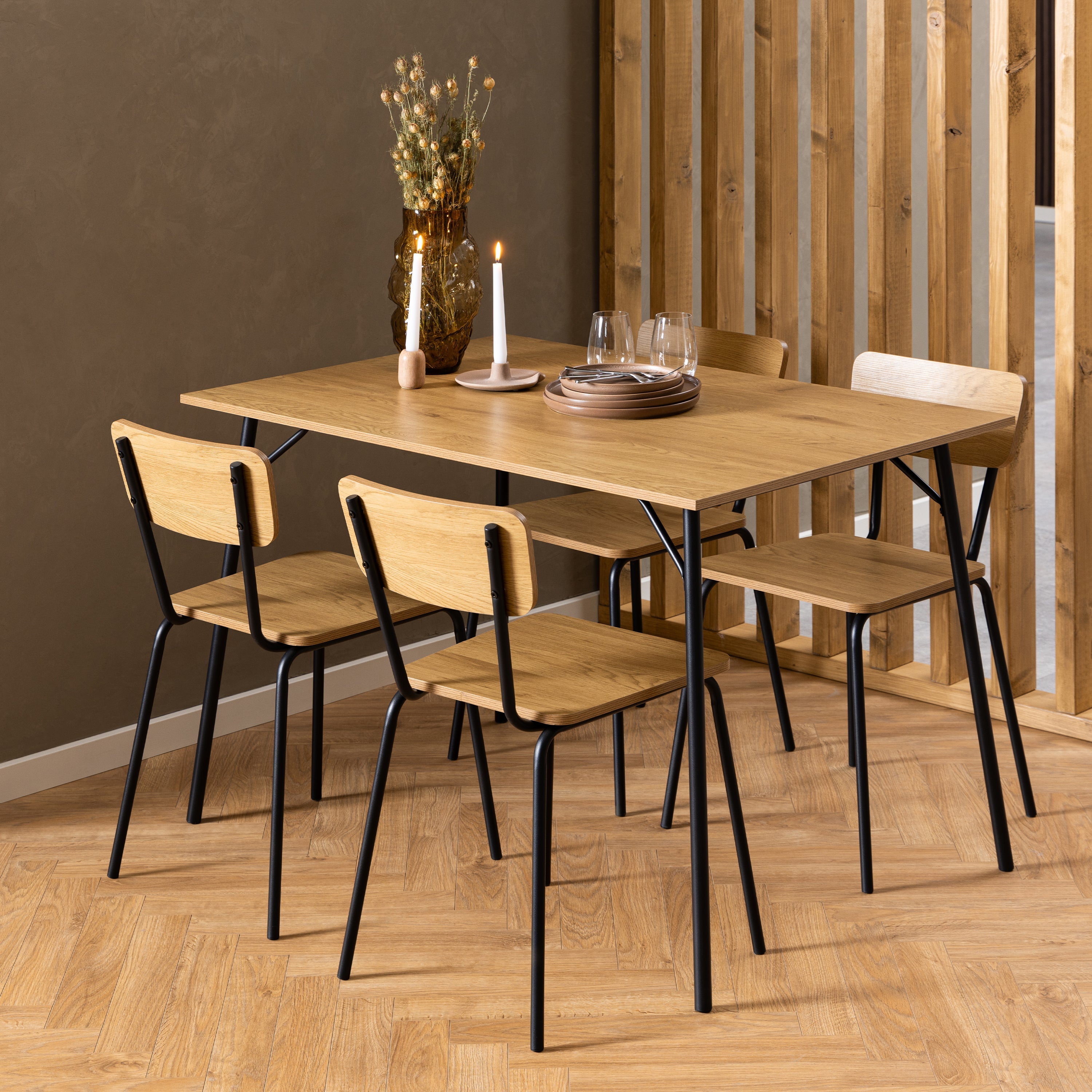 Peru Rectangular Dining Table in Wild Oak 120x75cm – FTG, view 3