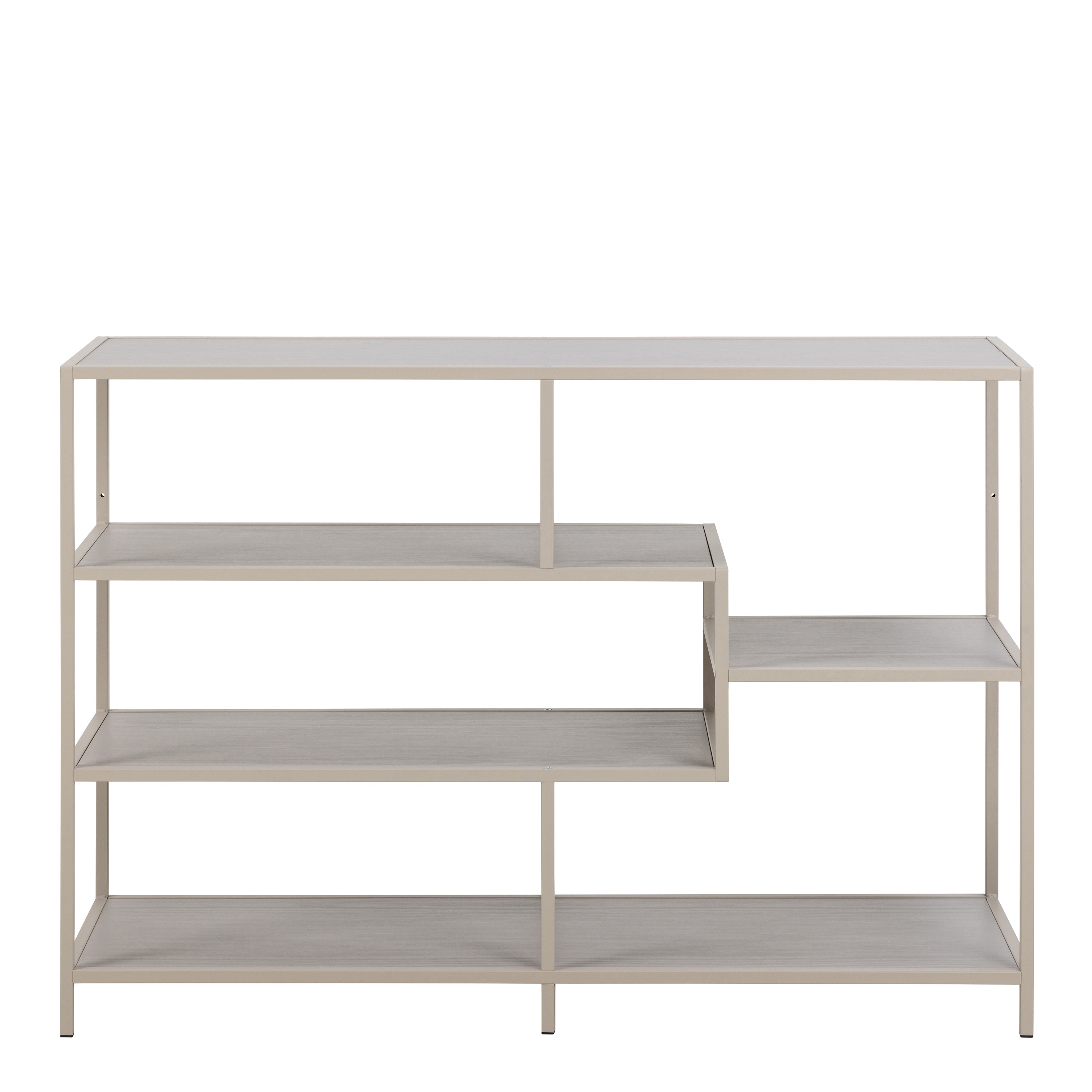 Seaford Bookcase with 4 Shelves in Grey