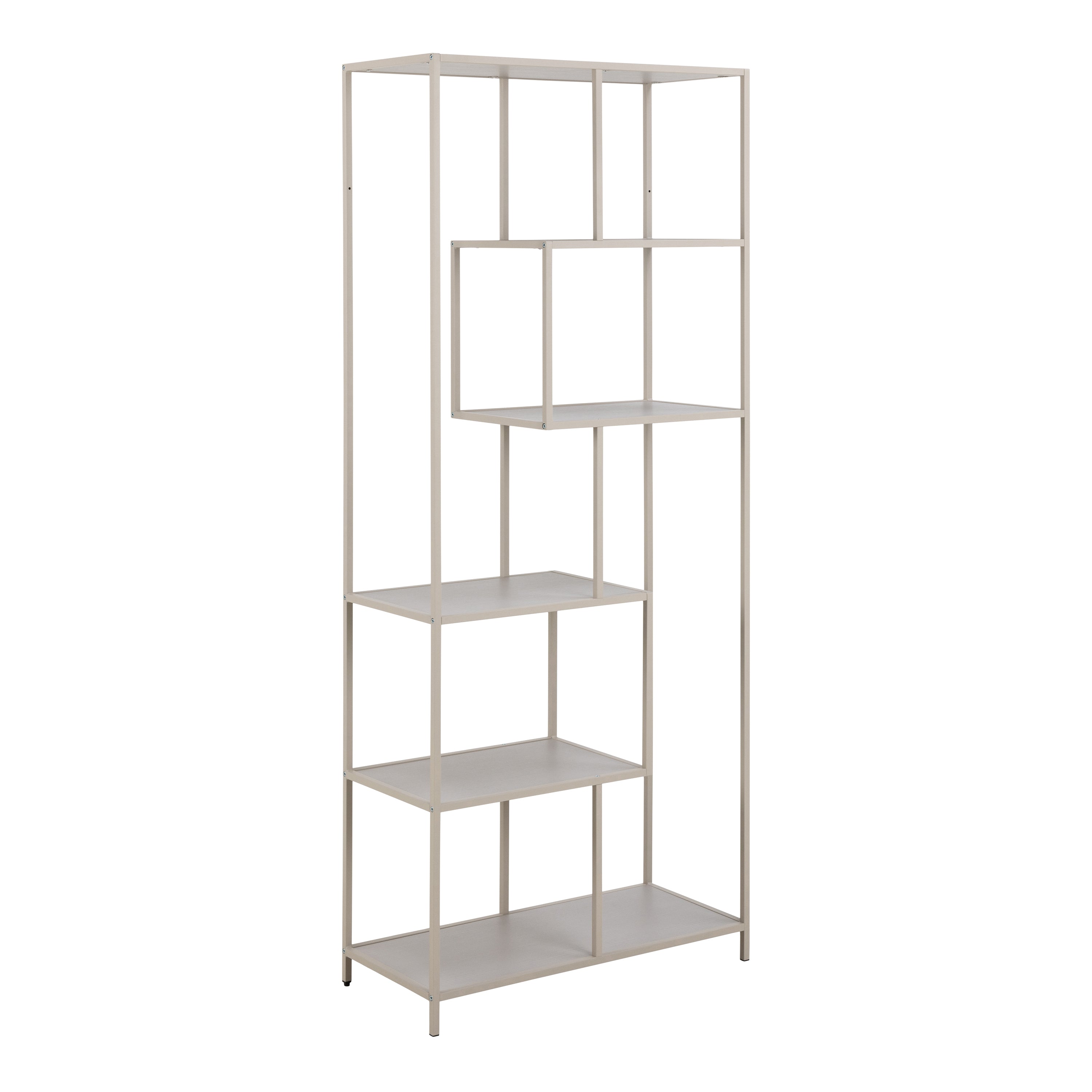 Seaford Bookcase with 5 Shelves in Grey