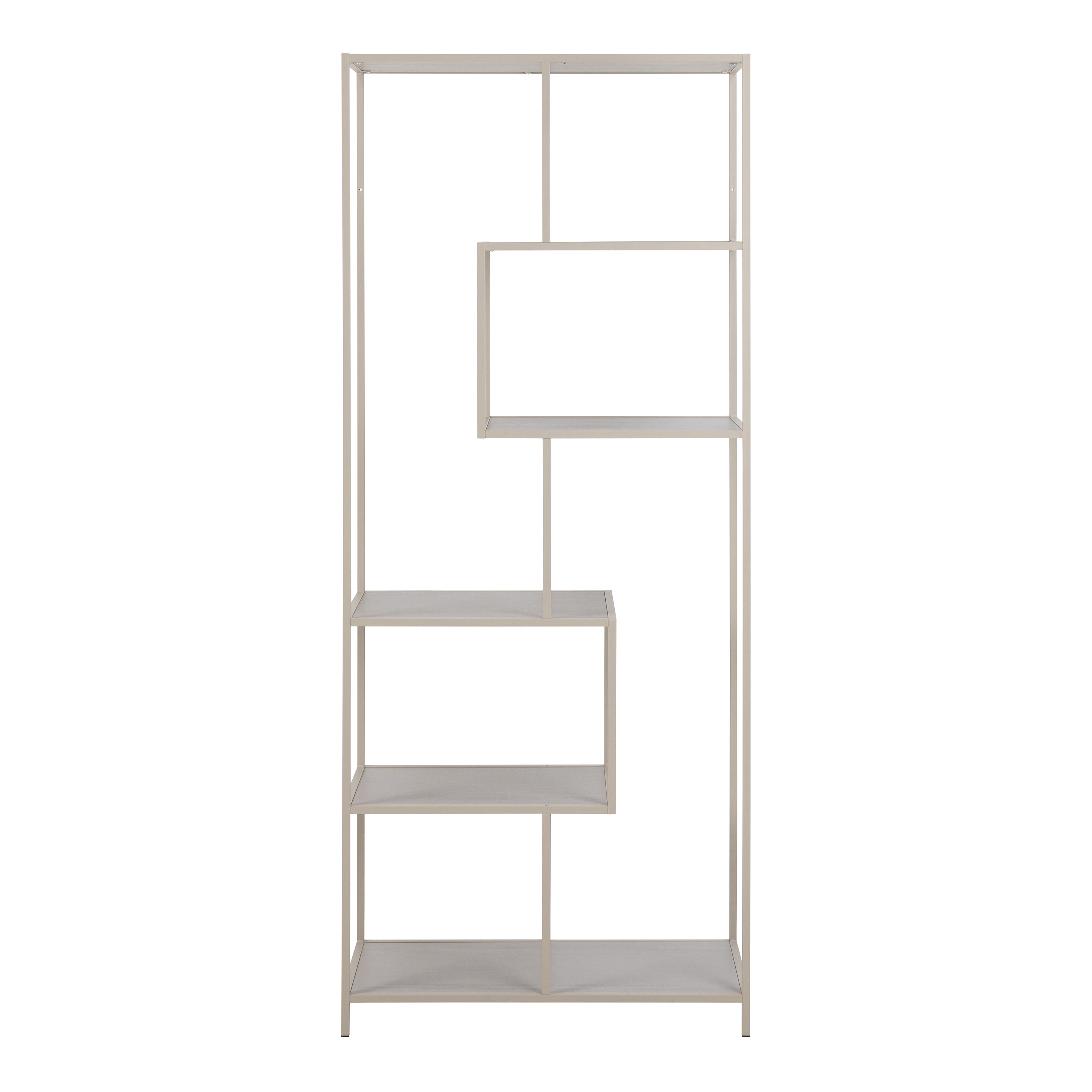 Seaford Bookcase with 5 Shelves in Grey