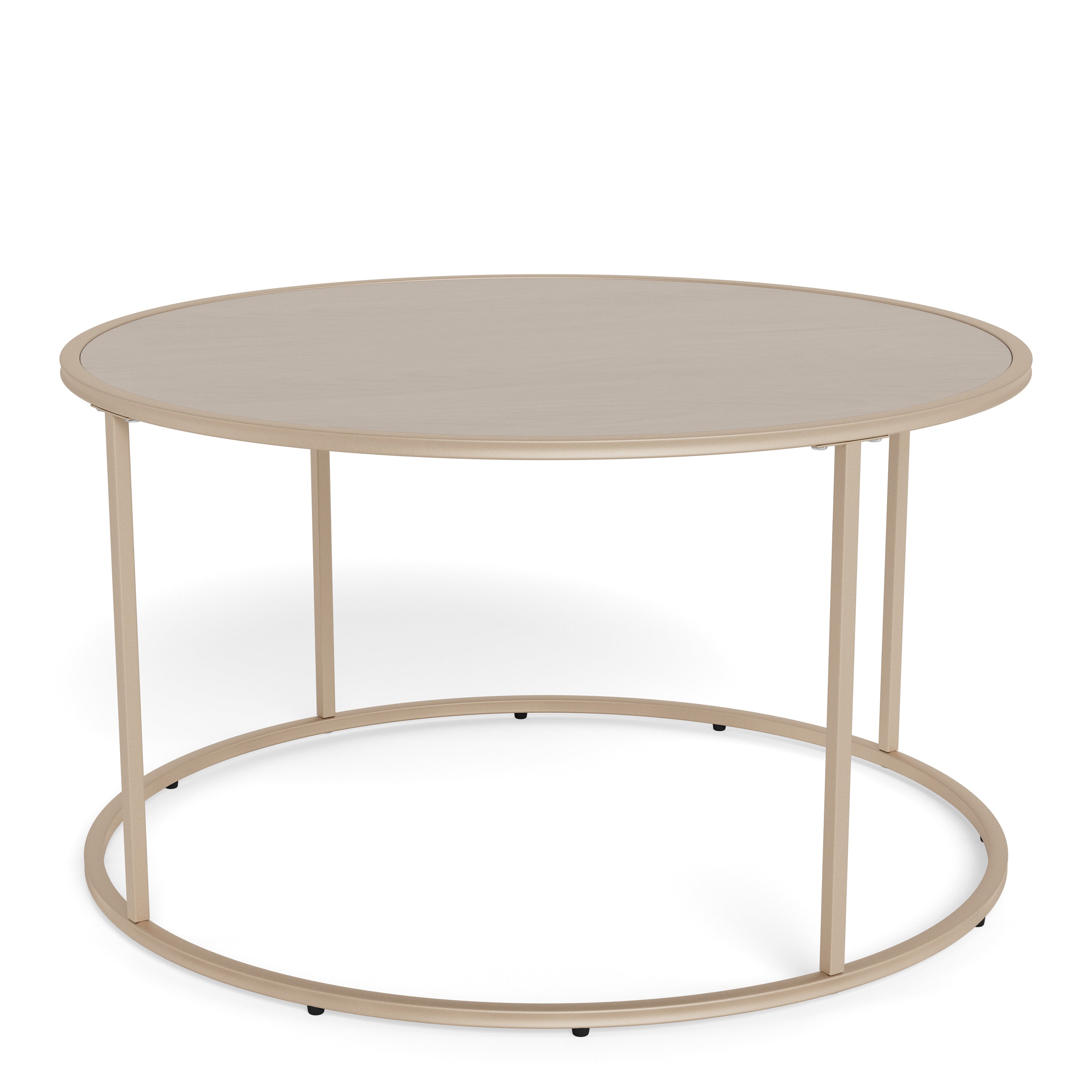 Seaford Round Coffee Table in Grey