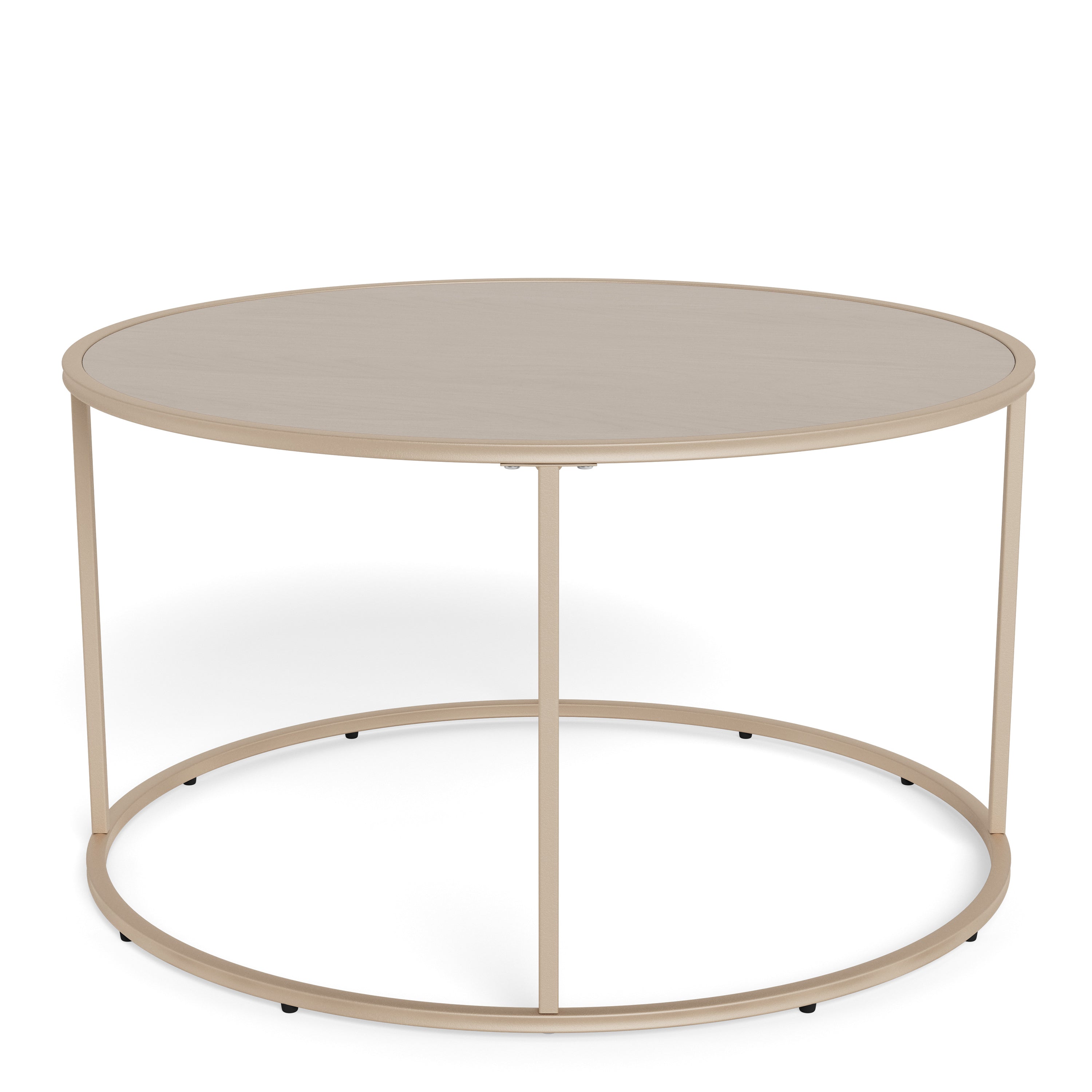 Seaford Round Coffee Table in Grey