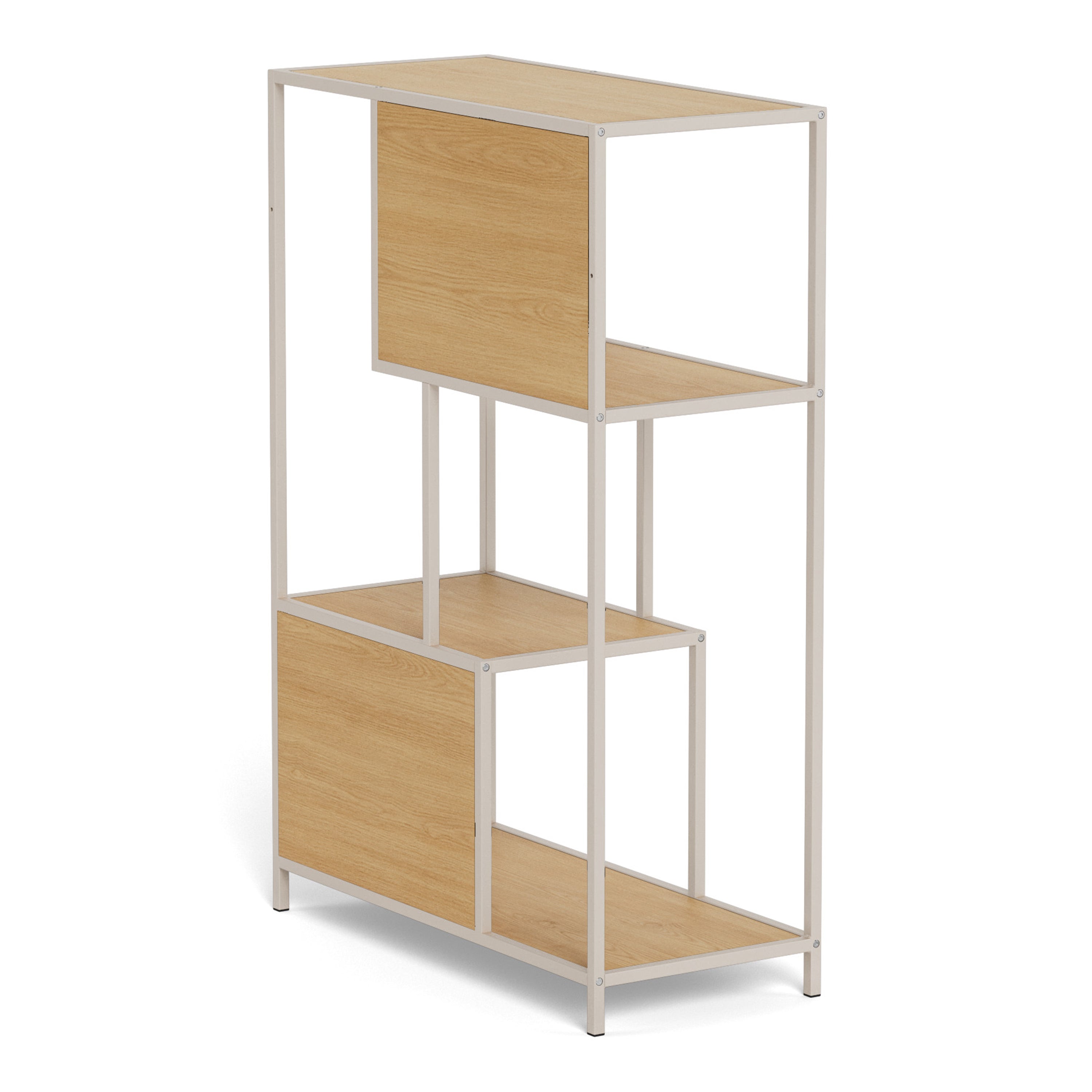 Seaford Bookcase in Oak & Grey