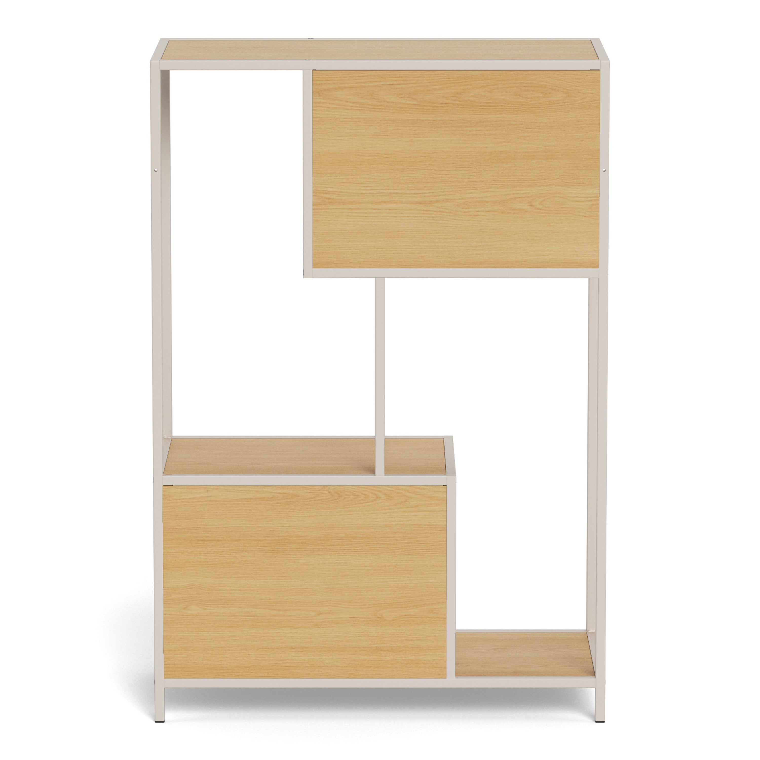 Seaford Bookcase in Oak & Grey