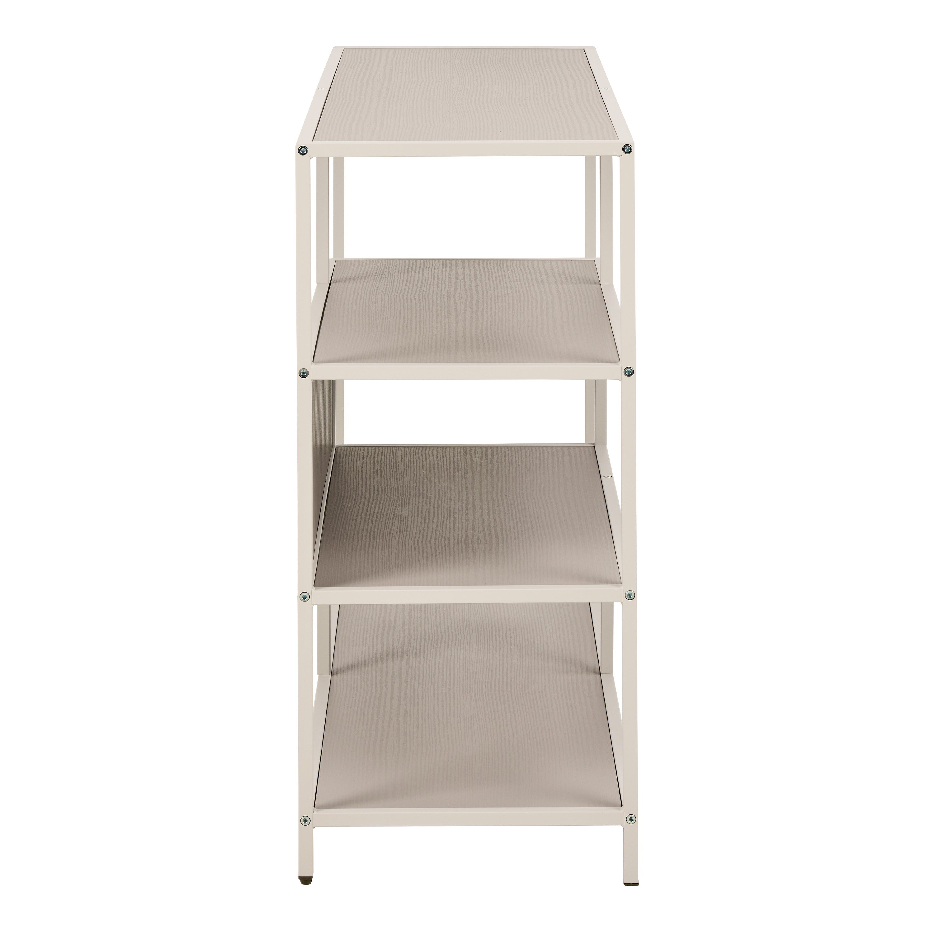 Seaford Wide Grey Steel Bookcase With 4 Grey Melamine Shelves – FTG, view 3