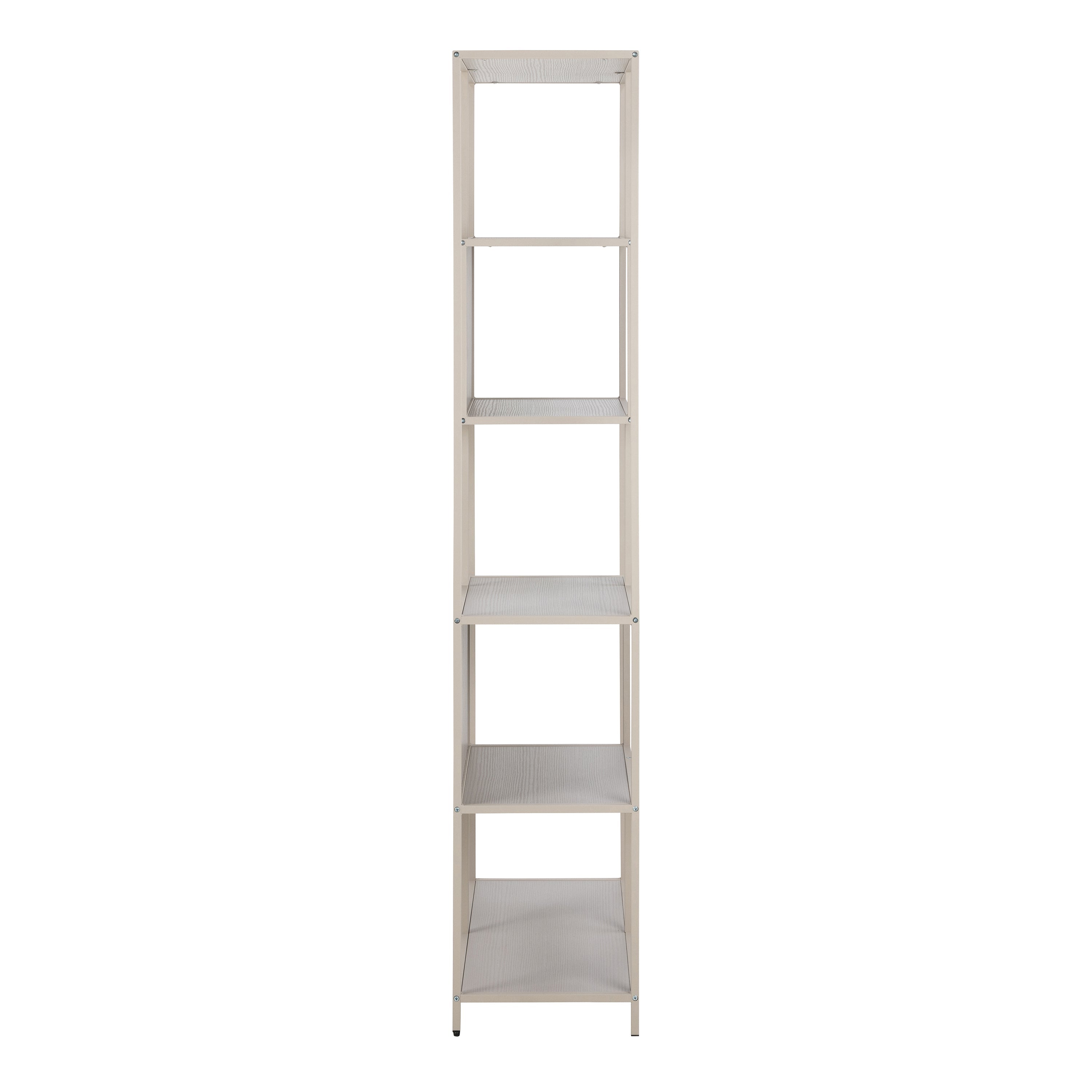 Seaford Tall Grey Metal Bookcase with 5 Shelves – FTG, view 4