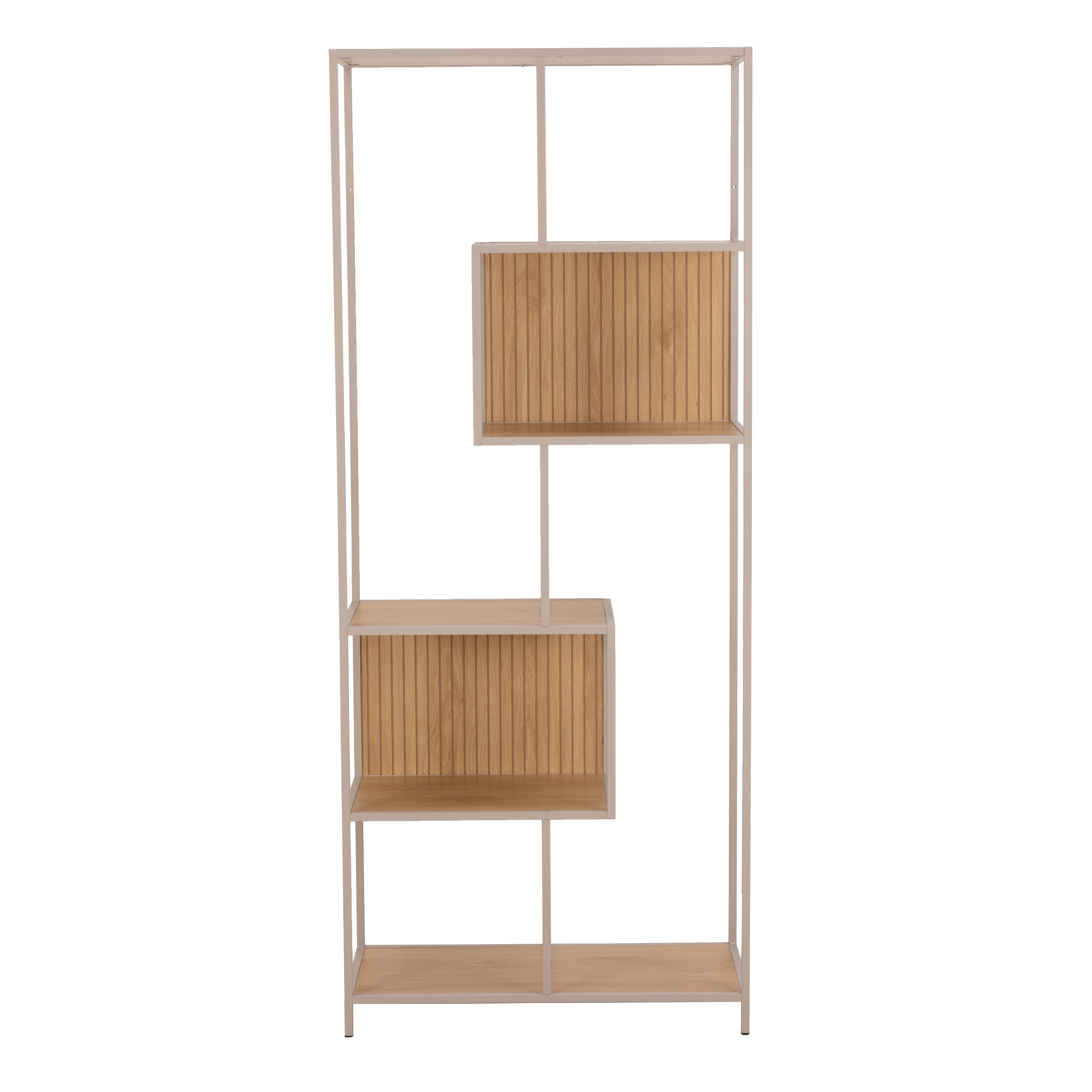 Seaford Bookcase With 5 Shelves in Oak & Grey
