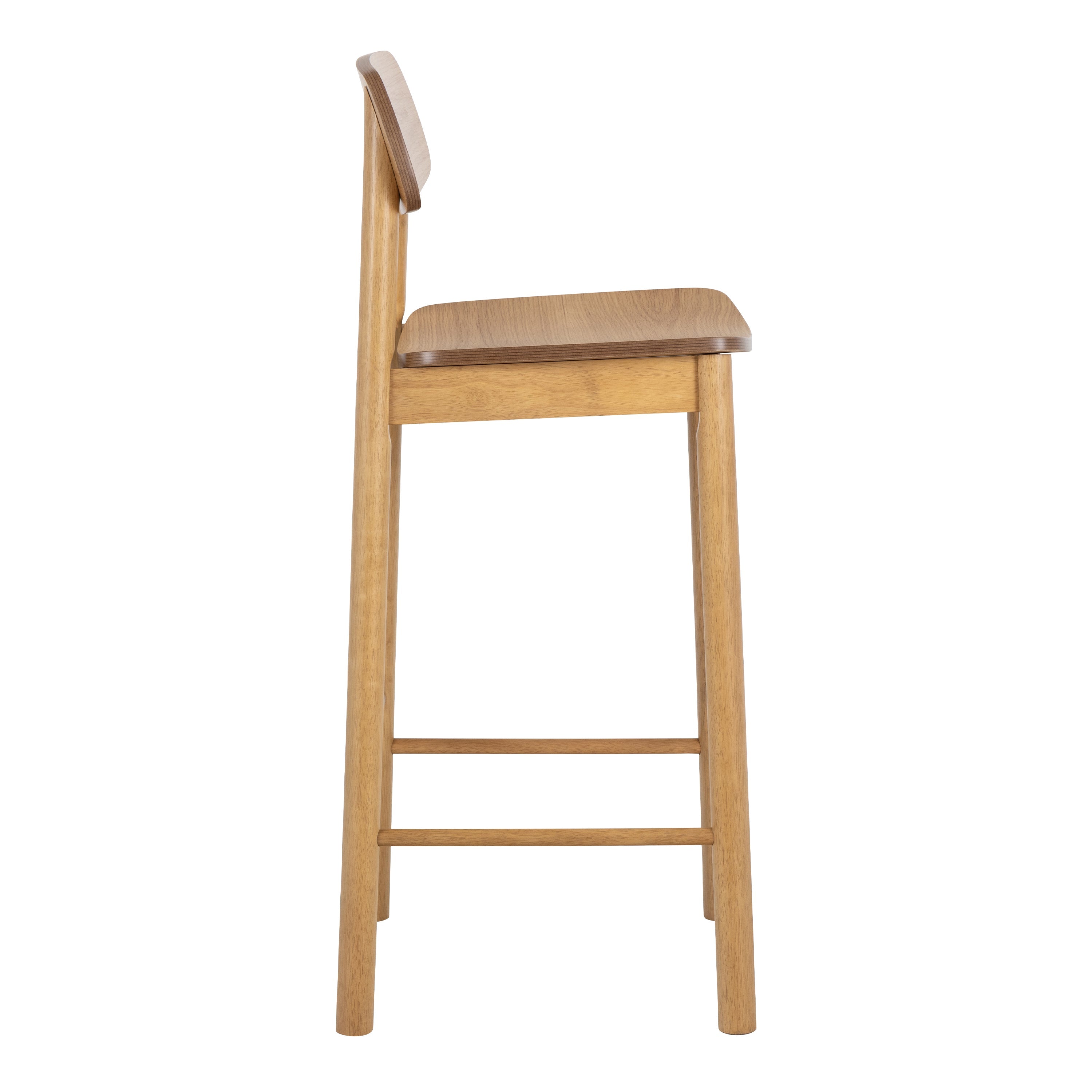 Barlow Bar Table in Matt Oak Included 2 Barlow Bar Stool in Matt Oak – FTG, view 6