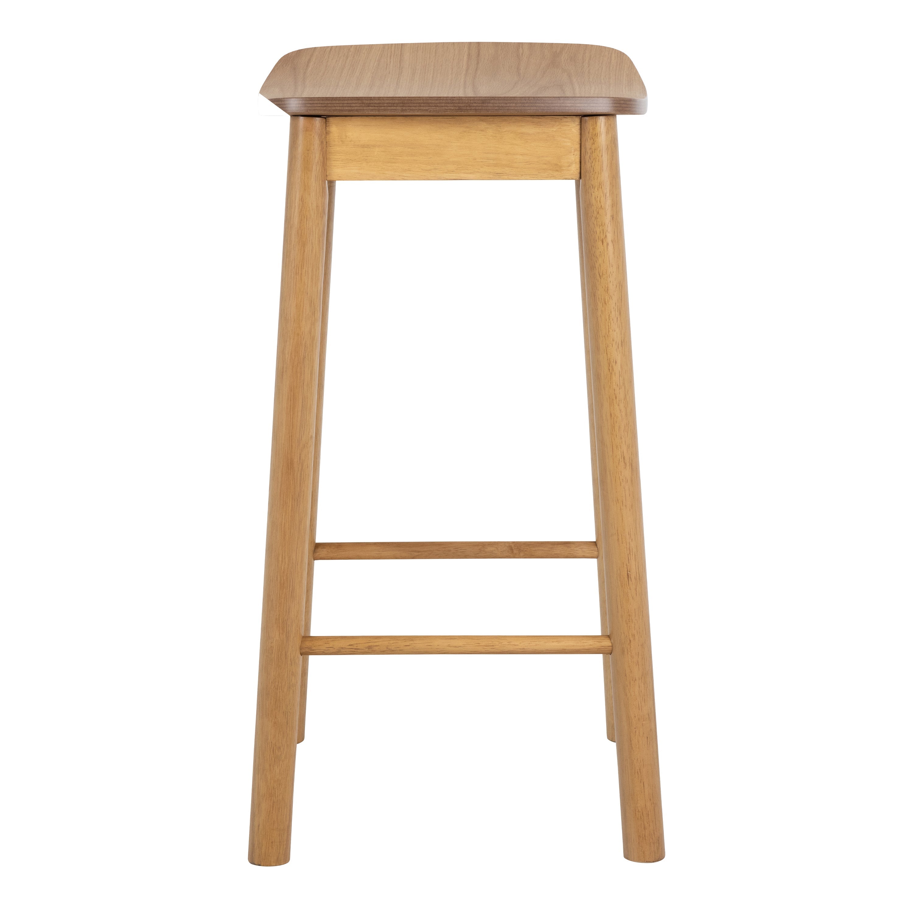 Barlow Bar Stool Without Back in Matt Oak Set of 2 – FTG, view 3