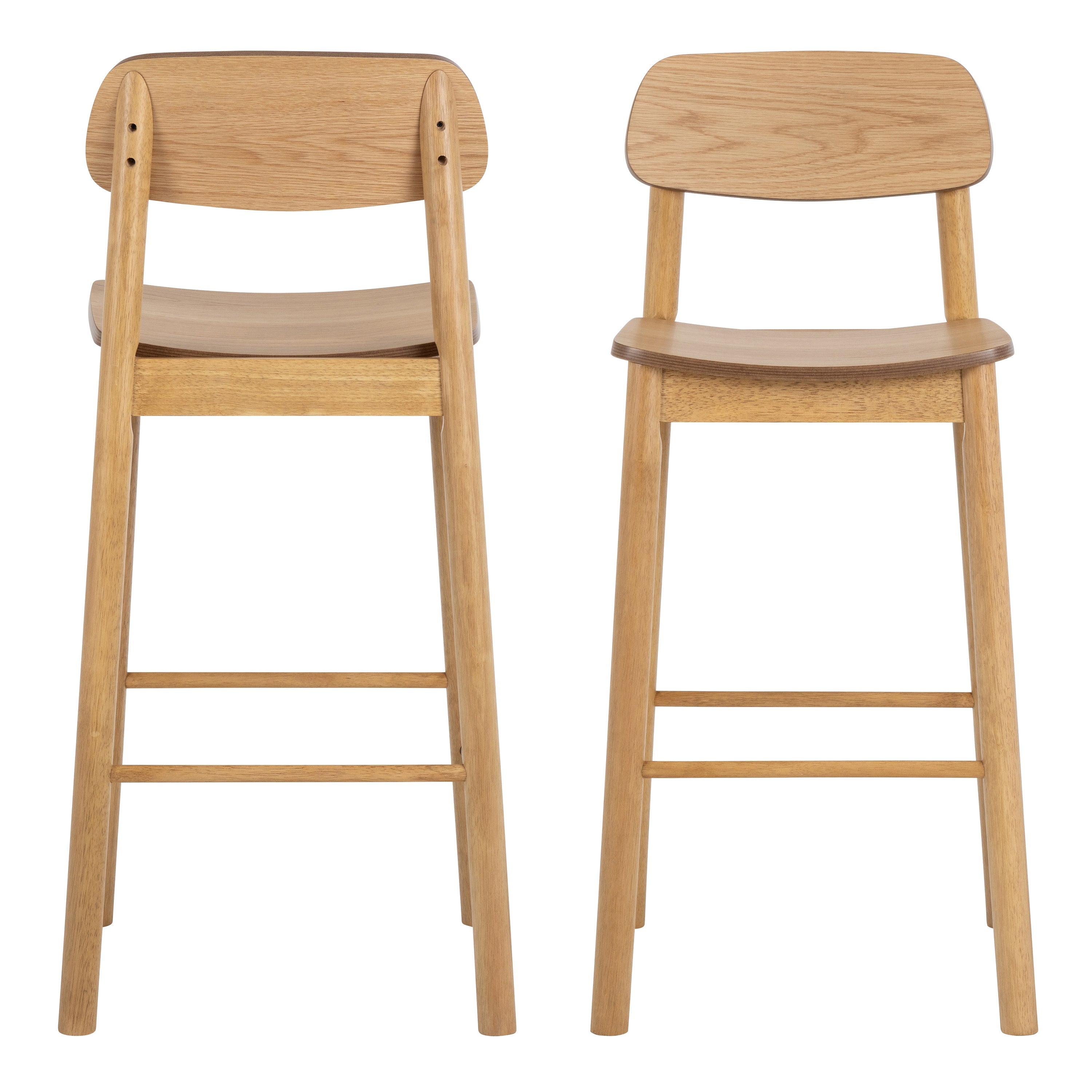 Barlow Bar Stool in Matt Oak Set of 2 – FTG, view 2