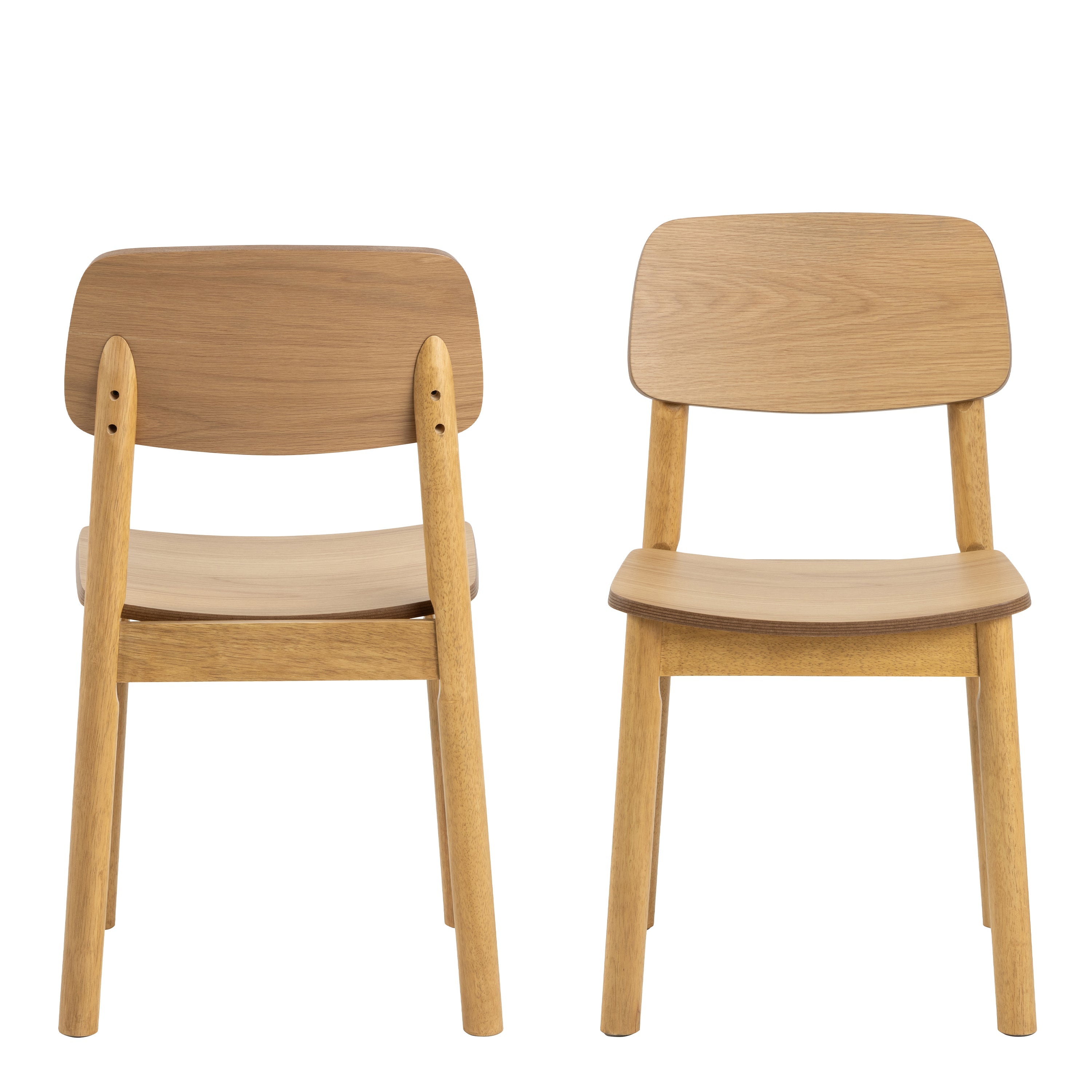 Barlow Dining Chair in Matt Oak Set of 2 – FTG, view 2