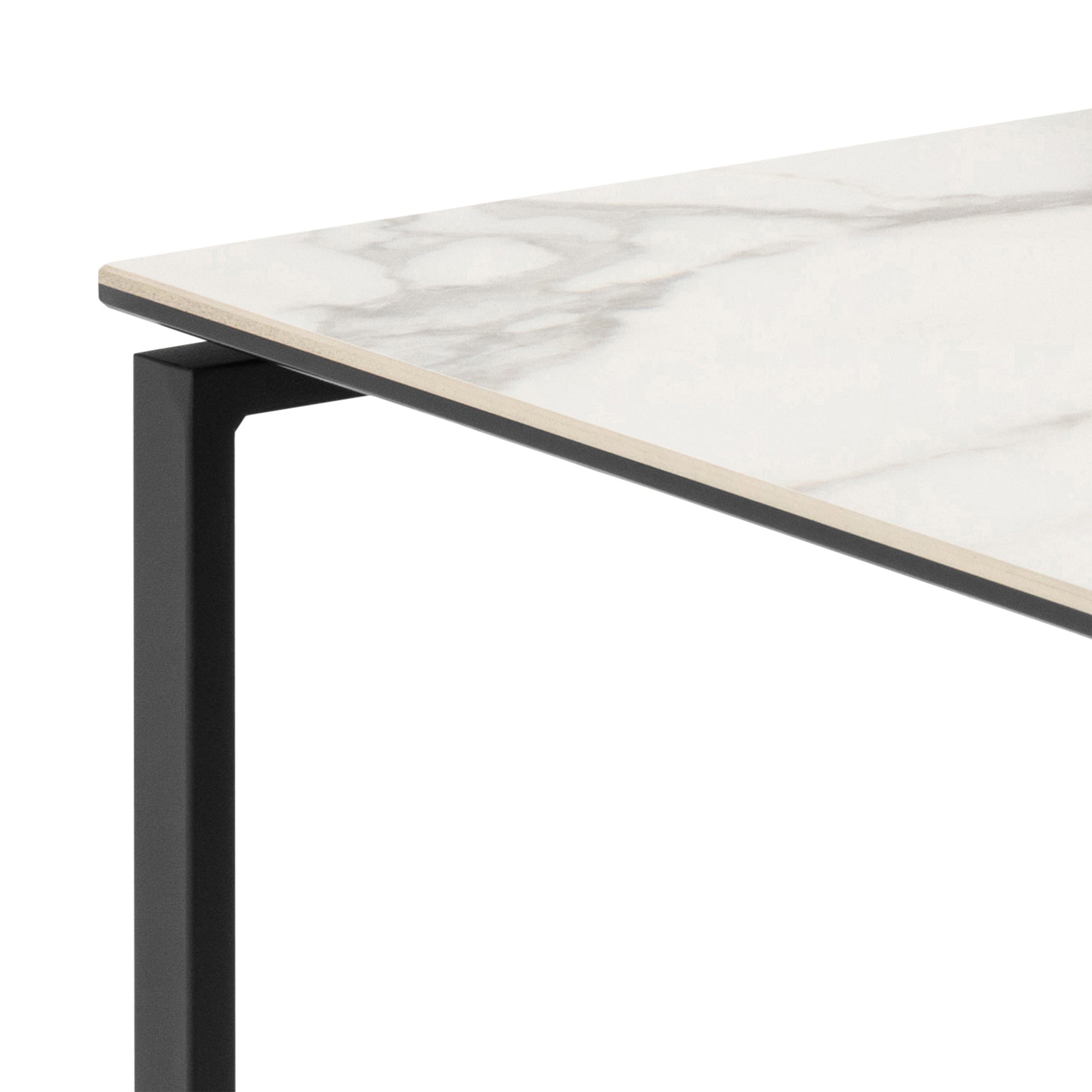 Katrine Square Coffee Table Set in Ceramic White – FTG, view 6
