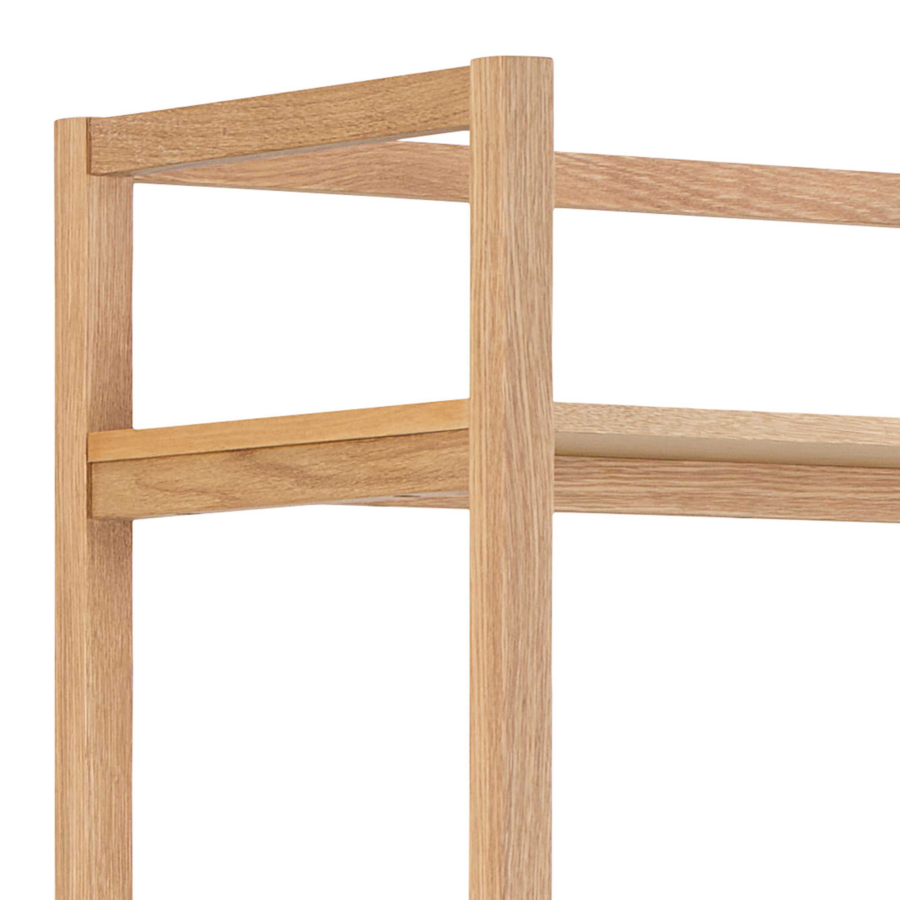 Ludza Rectangular Bookcase With 6 Shelves in Oak – FTG, view 6