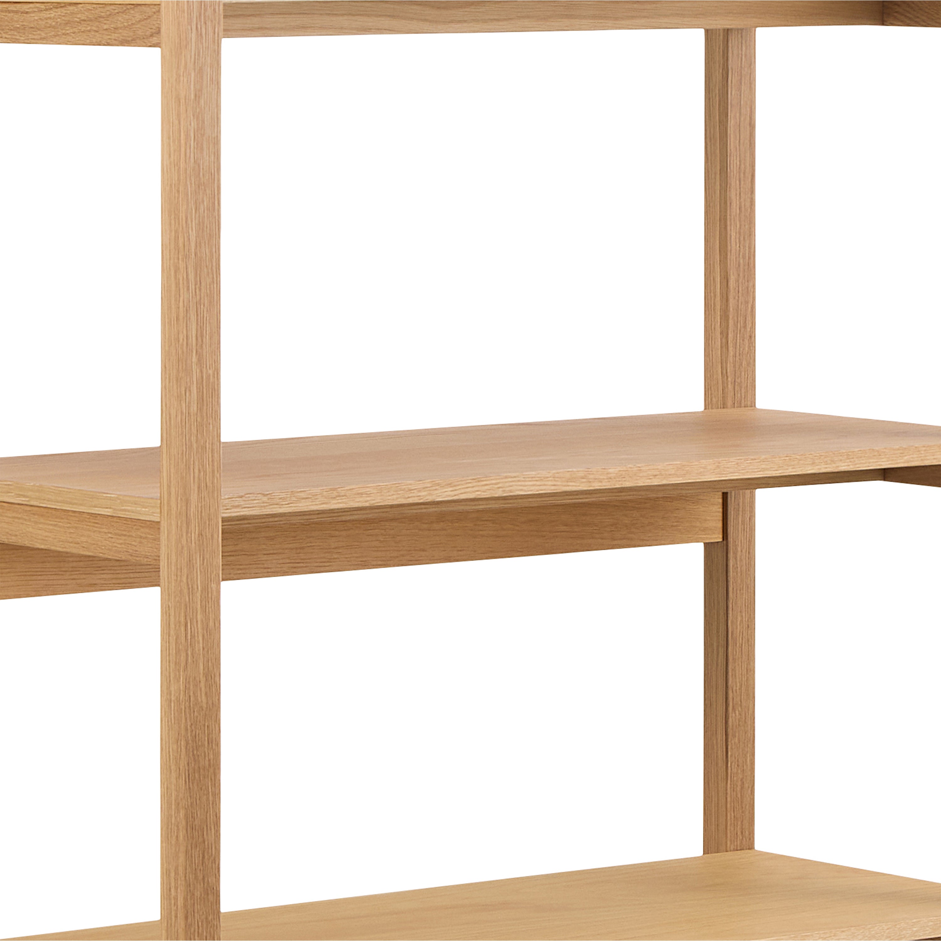 Ludza Rectangular Bookcase With 6 Shelves in Oak – FTG, view 7