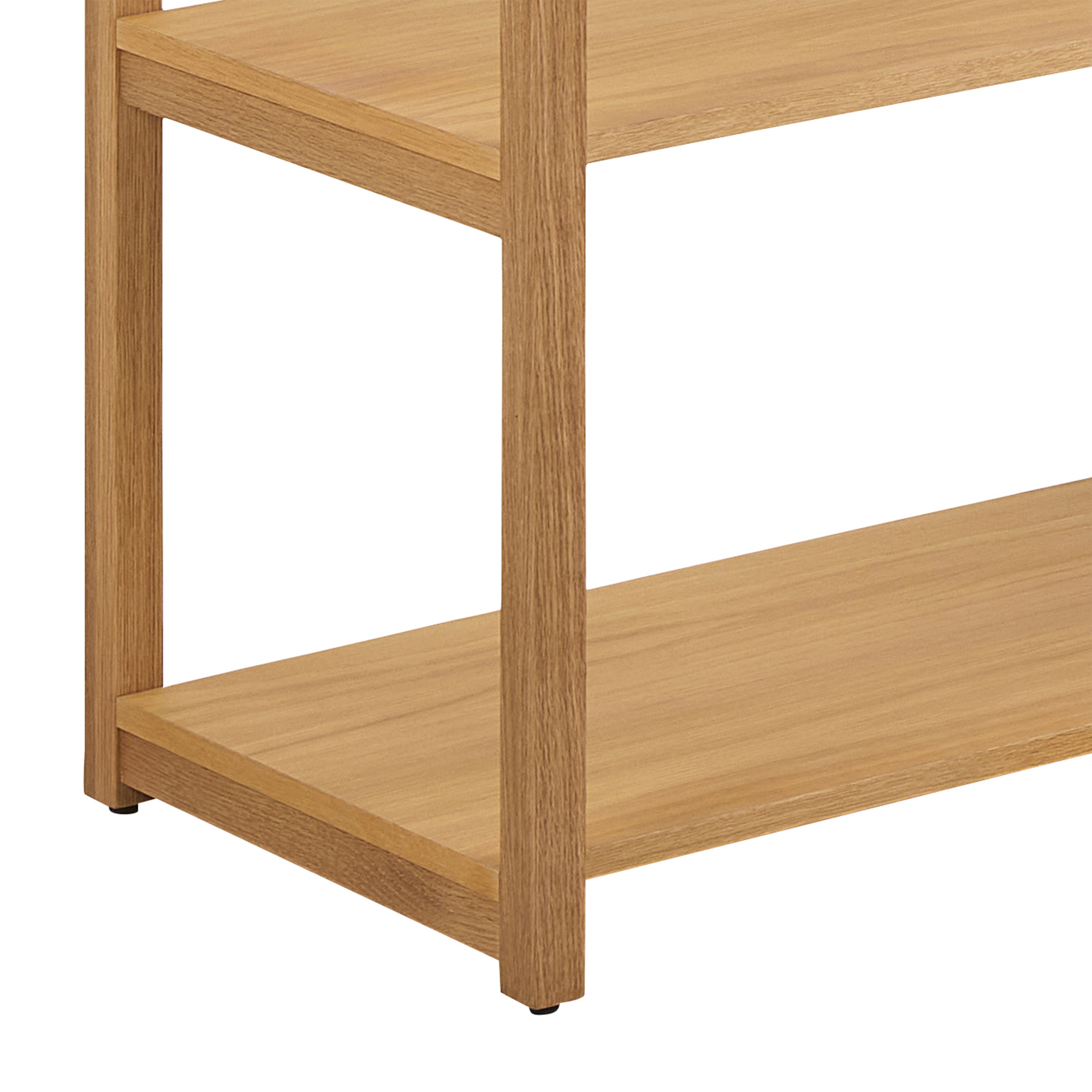 Ludza Rectangular Bookcase With 6 Shelves in Oak – FTG, view 8