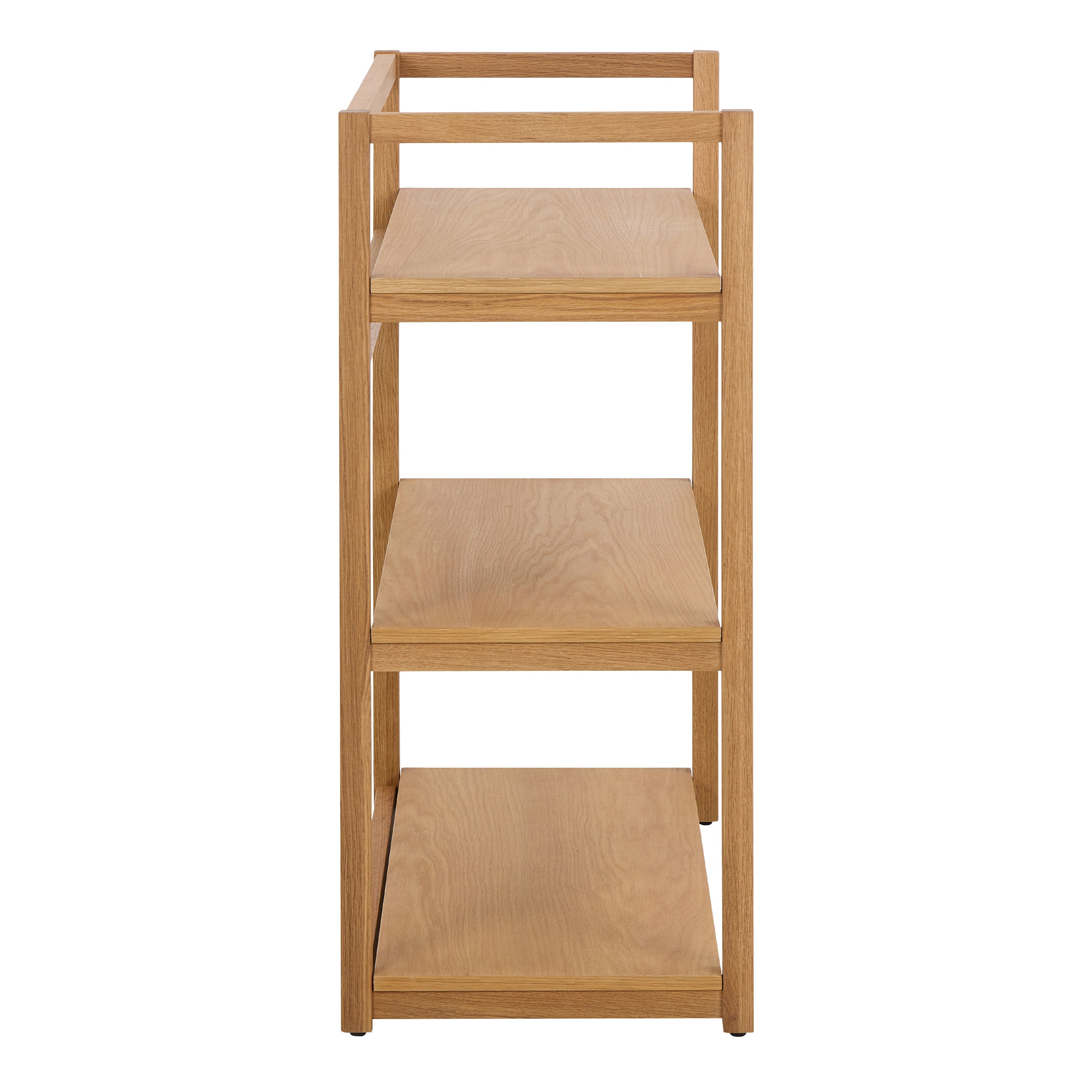 Ludza Rectangular Bookcase With 3 Shelves in Oak – FTG, view 3
