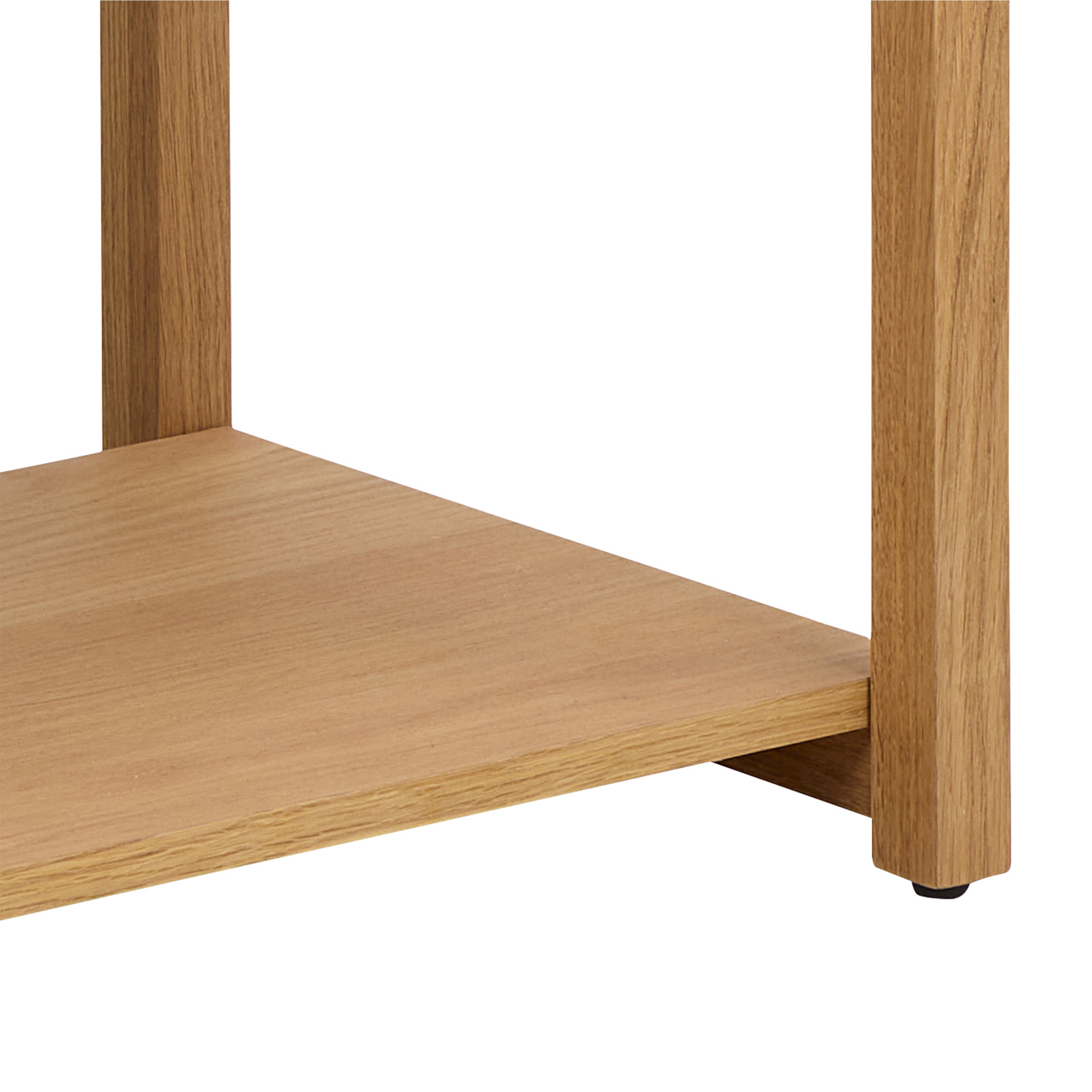 Ludza Rectangular Bookcase With 3 Shelves in Oak – FTG, view 8