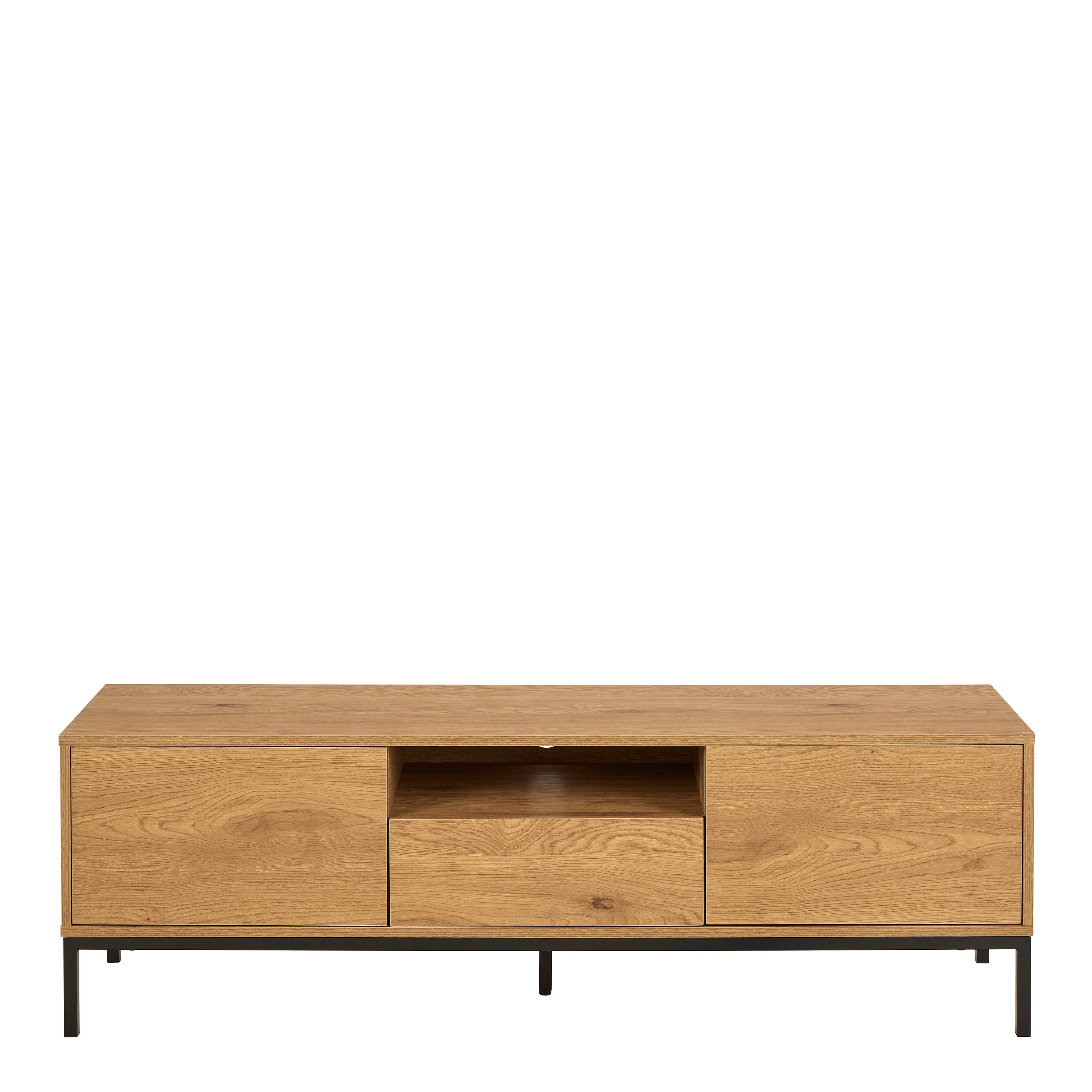 Seaford Tv Unit 2 Doors 1 Drawer in Matt Wild Oak – FTG, view 2