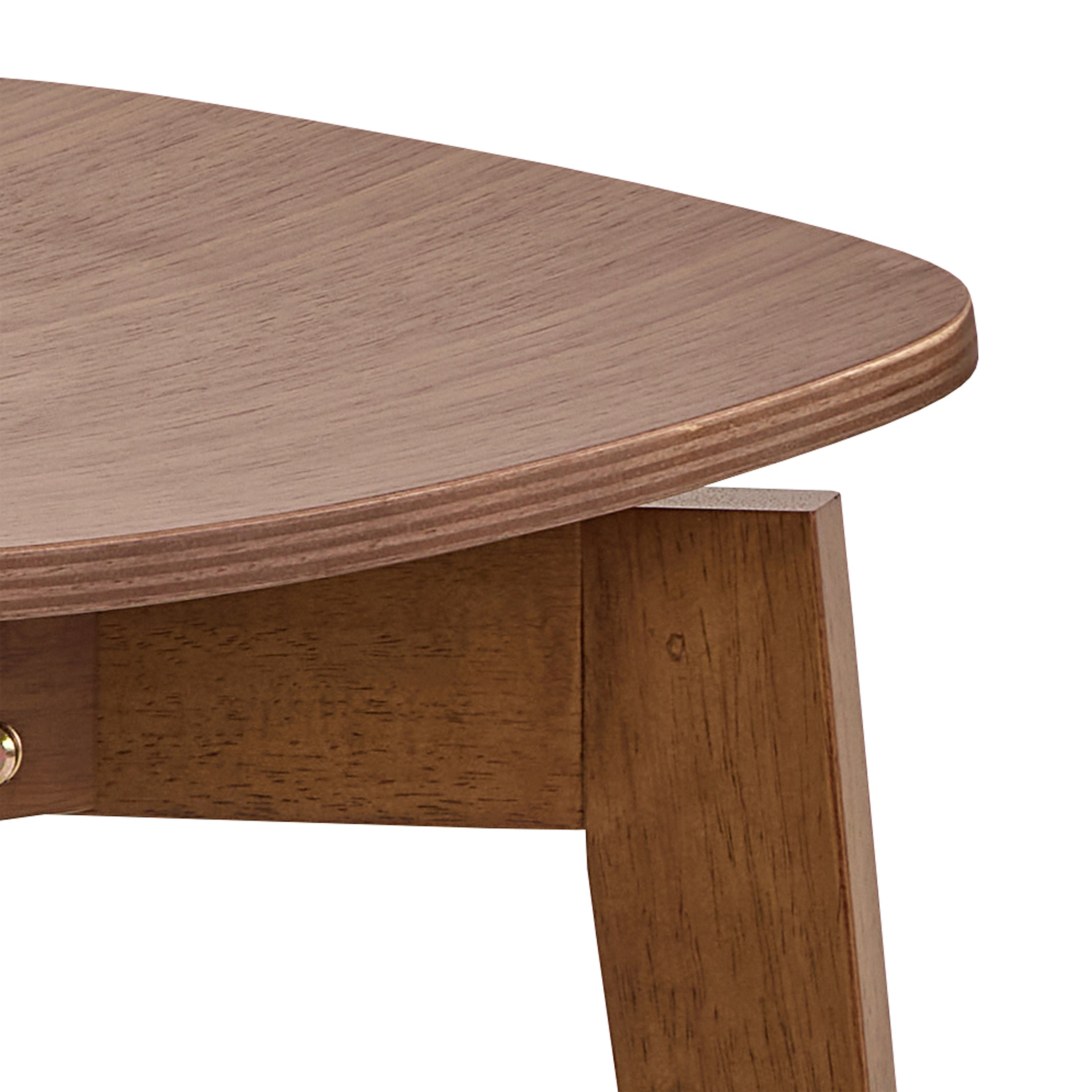 Roxby Round Dining Table in Walnut 105x76cm Included 4 Roxby Dining Chairs in Walnut – FTG, view 11