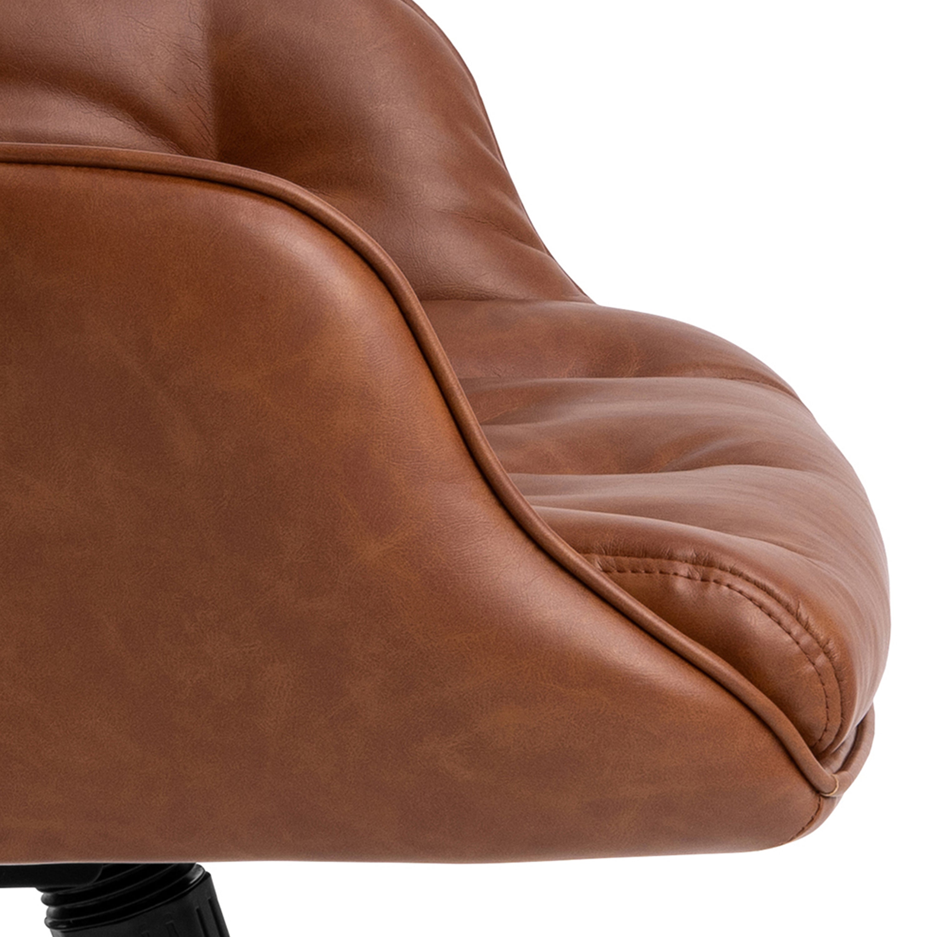 Erik Gas Lift Desk Chair in Brandy PU – FTG, view 8