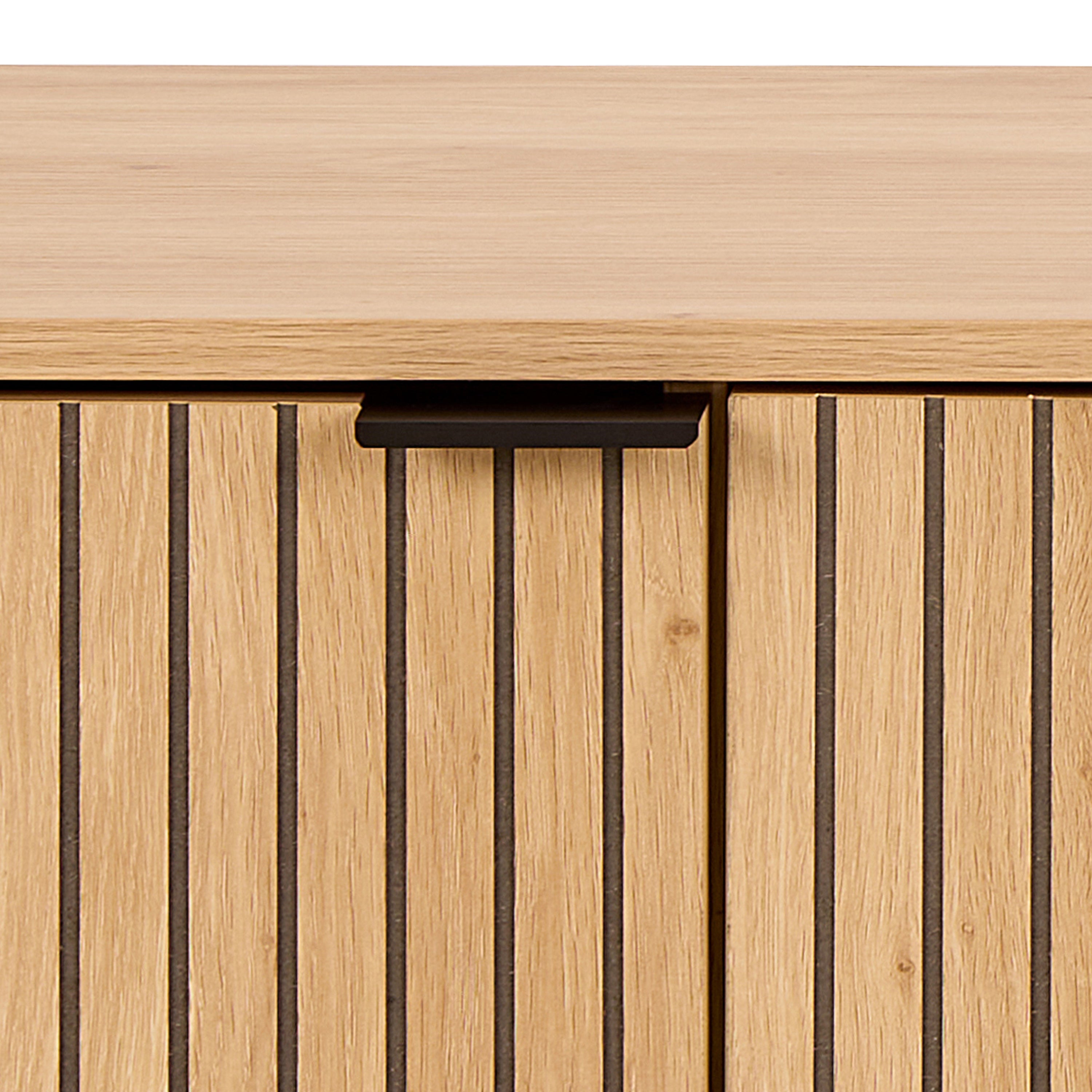 Jaipur TV Unit With 3 Doors 176cm Wide in Oak – FTG, view 6