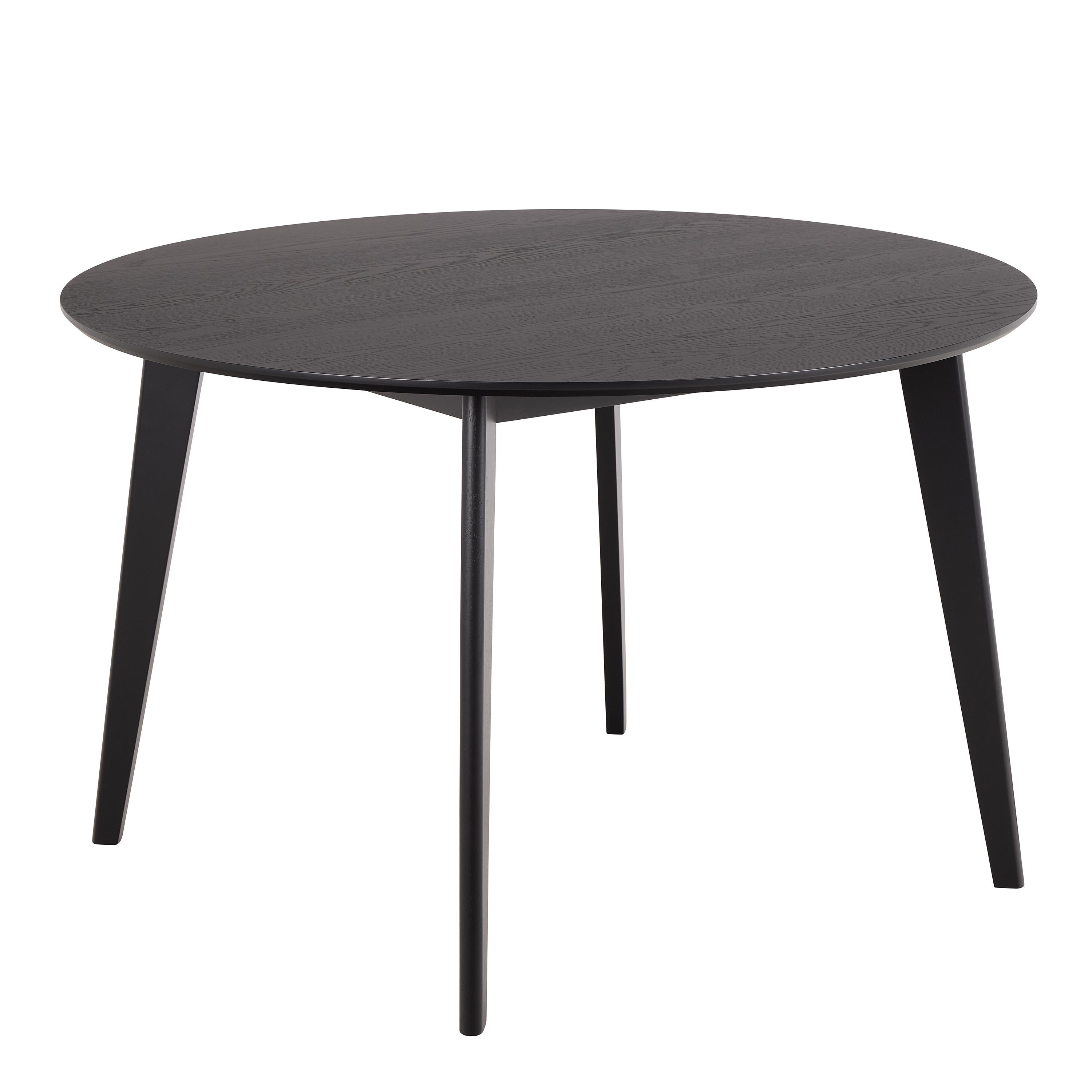 Roxby Round Dining Table in Matt Black 120x76cm – FTG