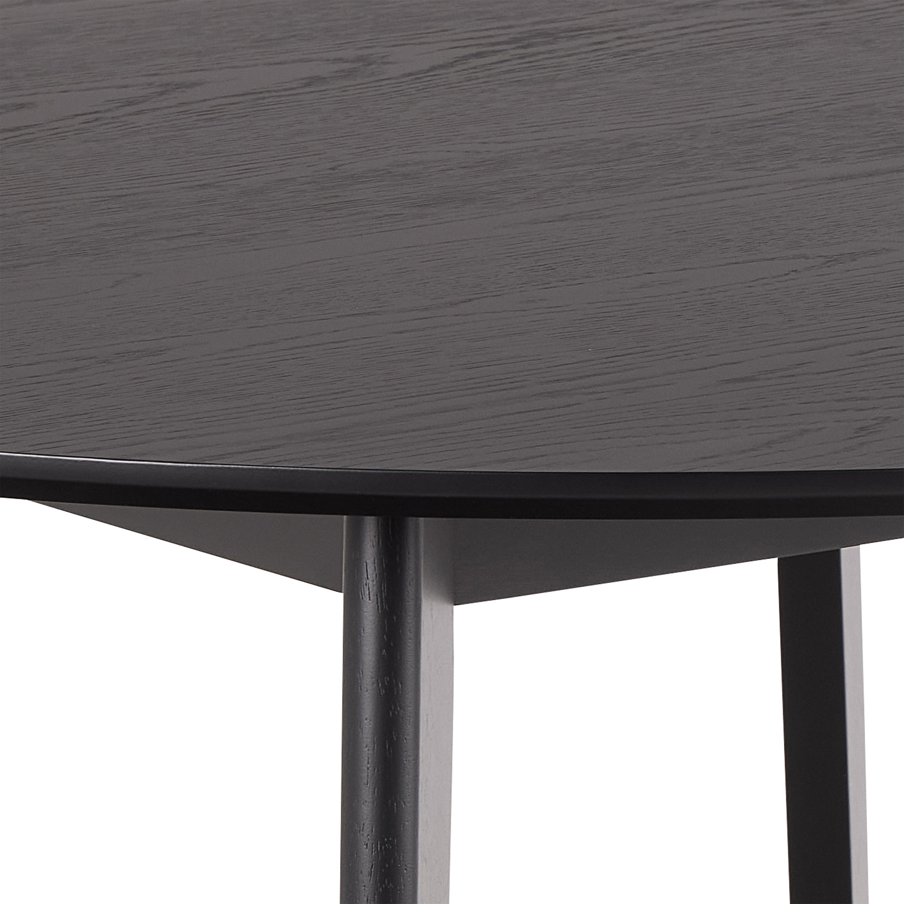 Roxby Round Dining Table in Matt Black 120x76cm – FTG, view 4