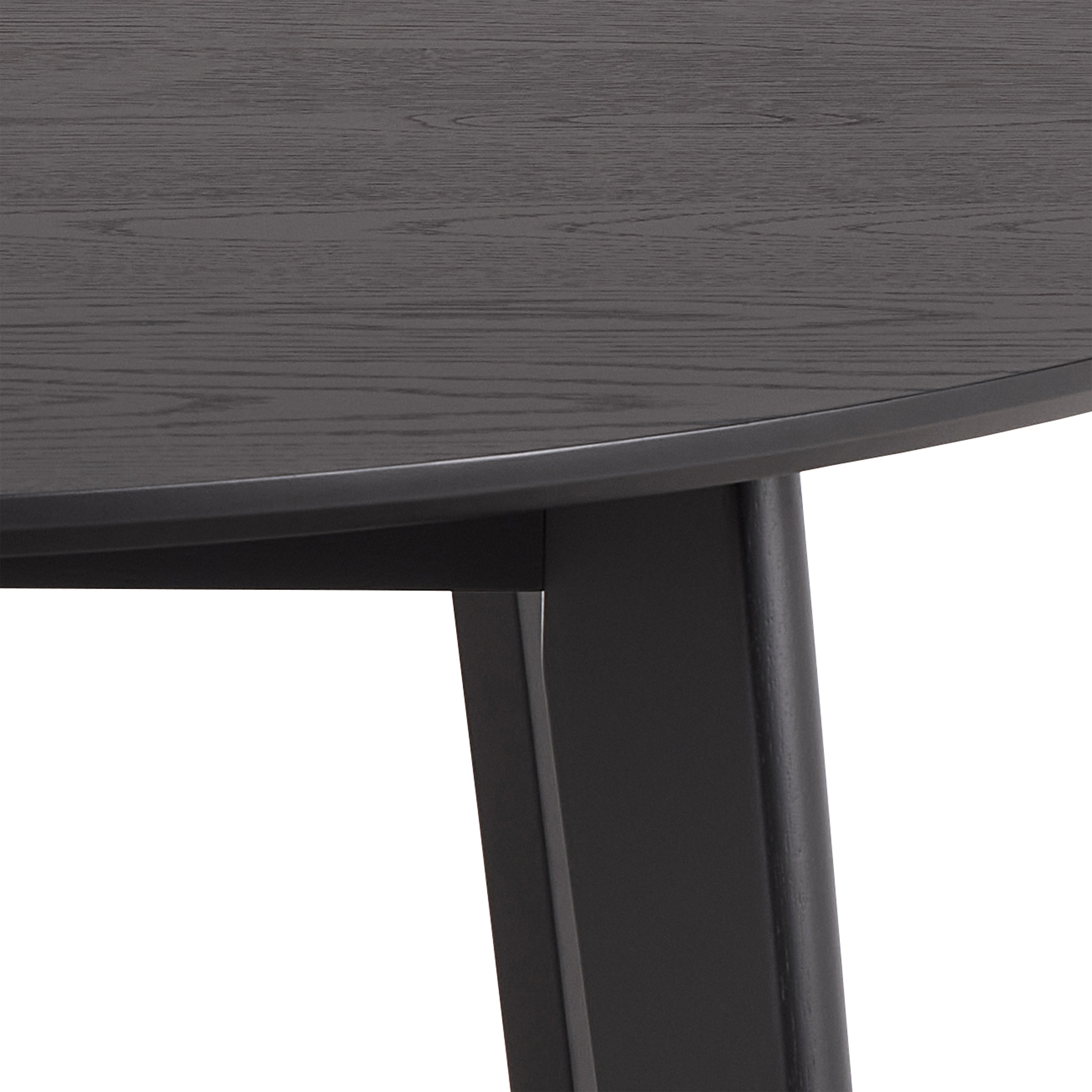 Roxby Round Dining Table in Matt Black 120x76cm – FTG, view 5