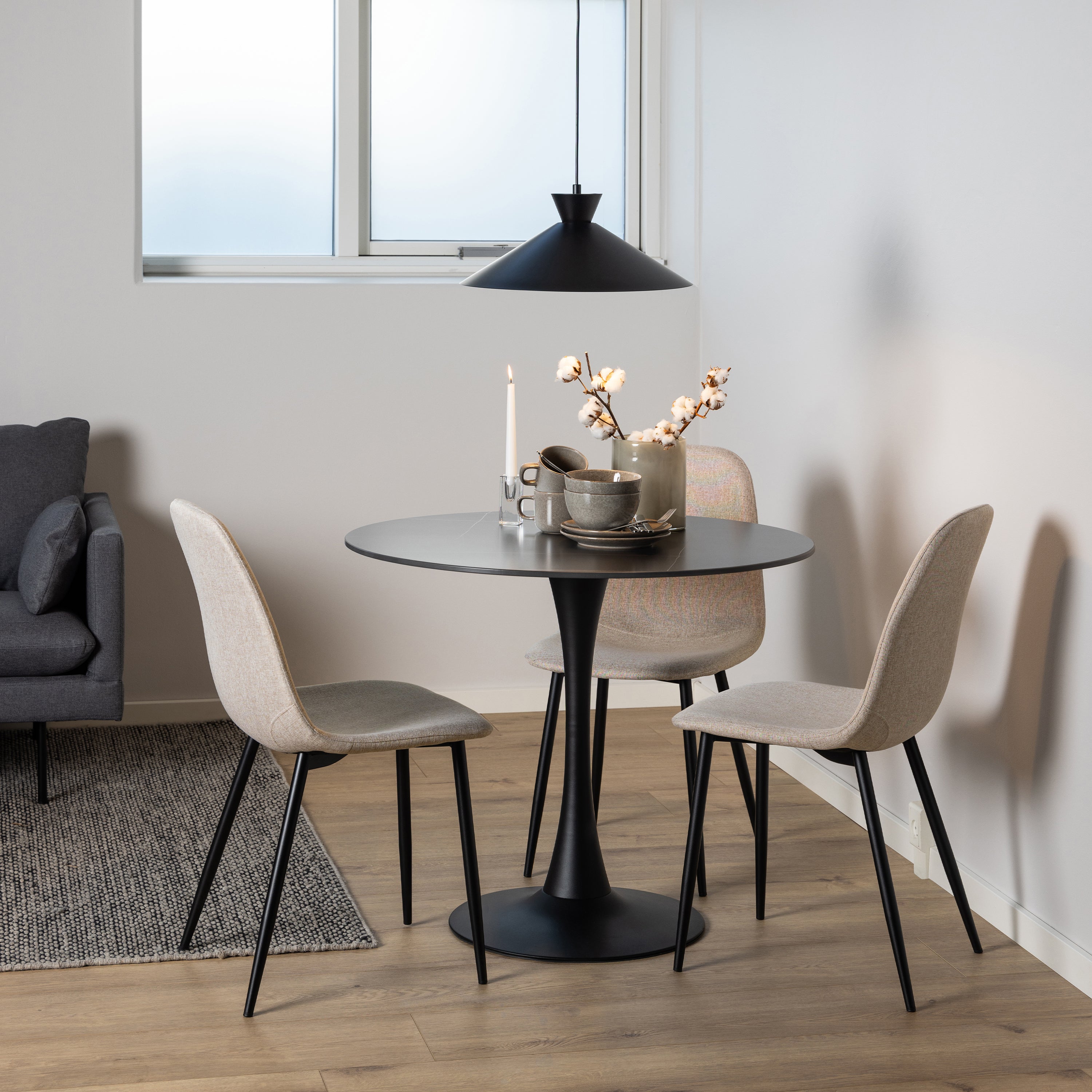 Celia Dining Chair in Beige Set of 4 – FTG, view 4