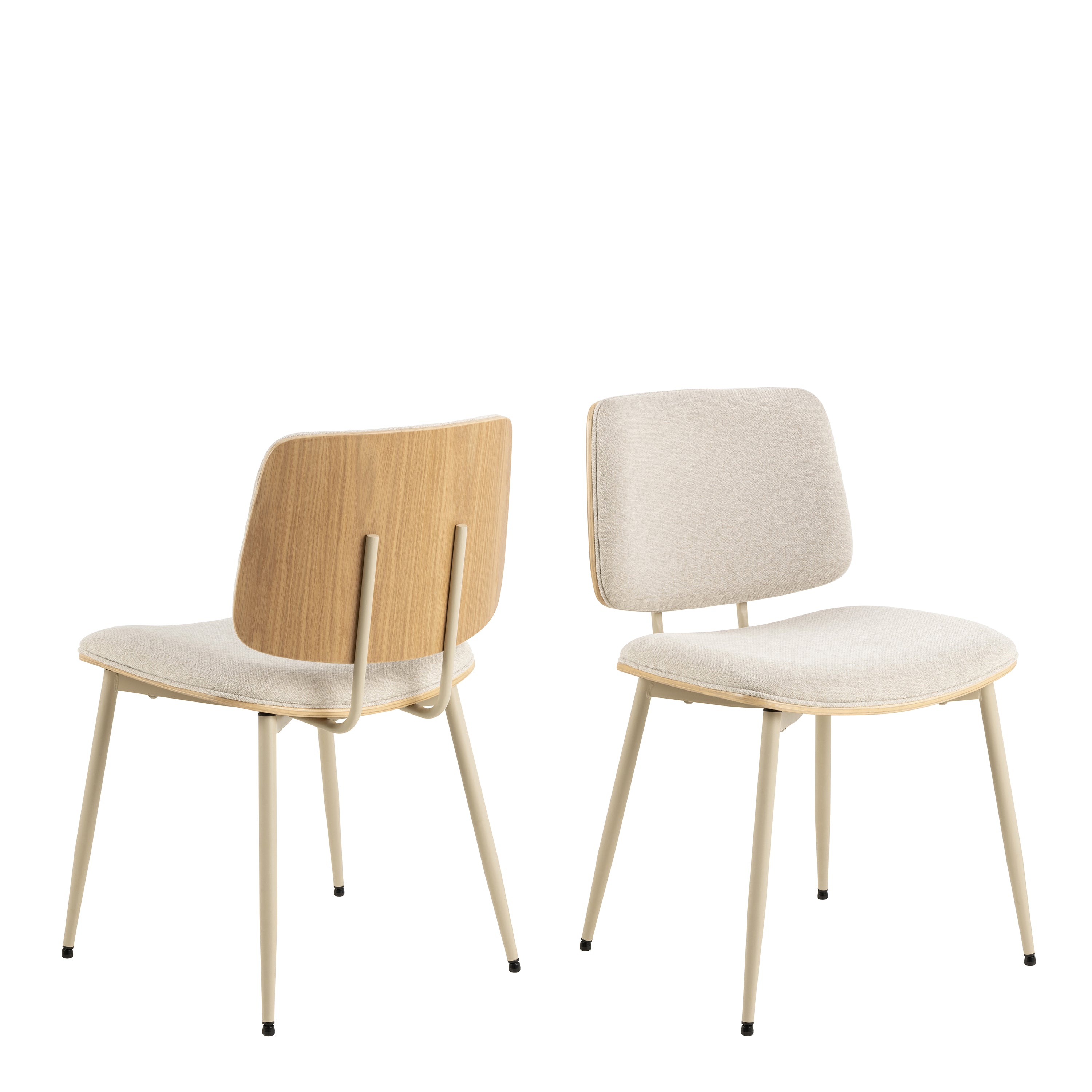 Owen Dining Chair in Apia Fabric Beige Set of 2 – FTG