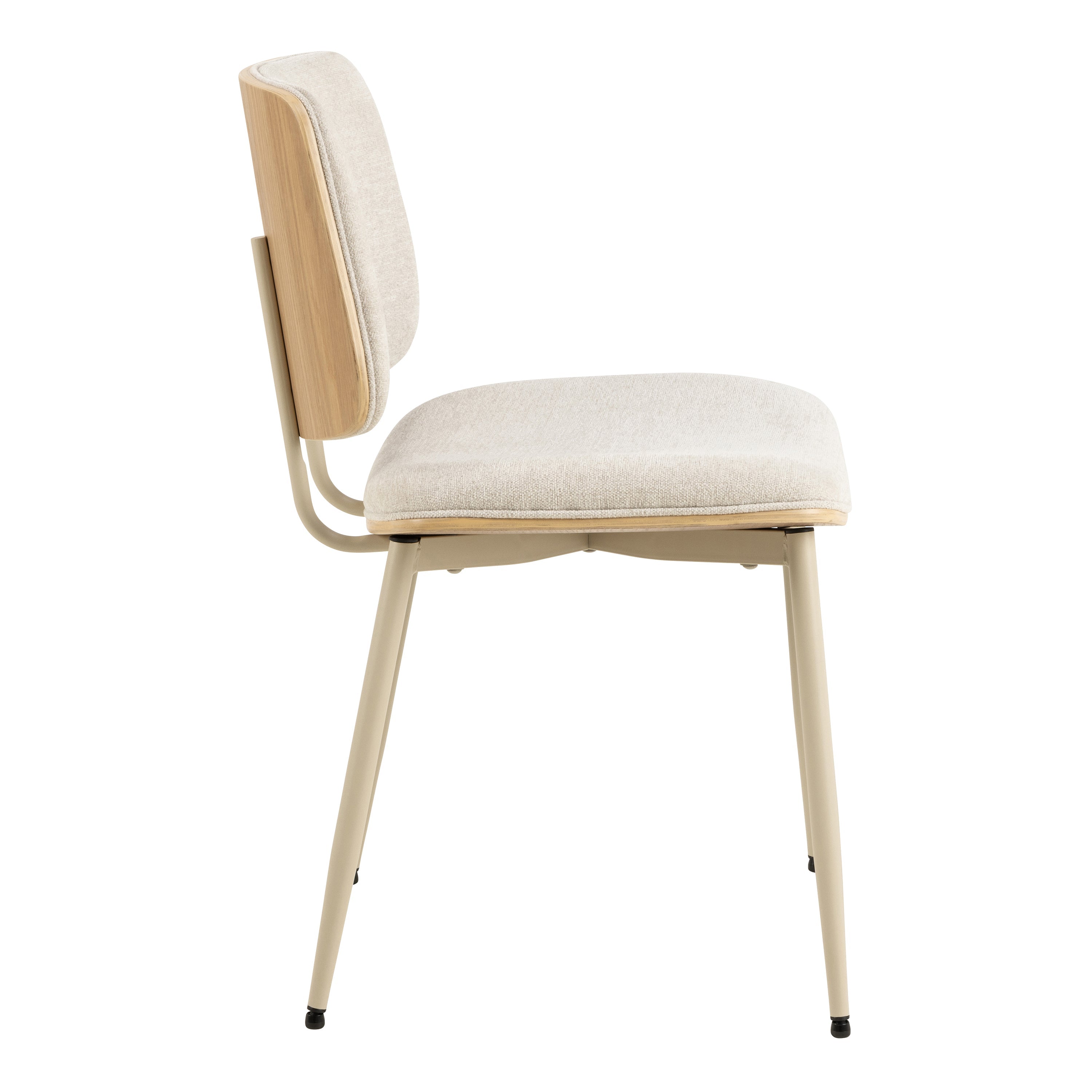 Owen Dining Chair in Apia Fabric Beige Set of 2 – FTG, view 3
