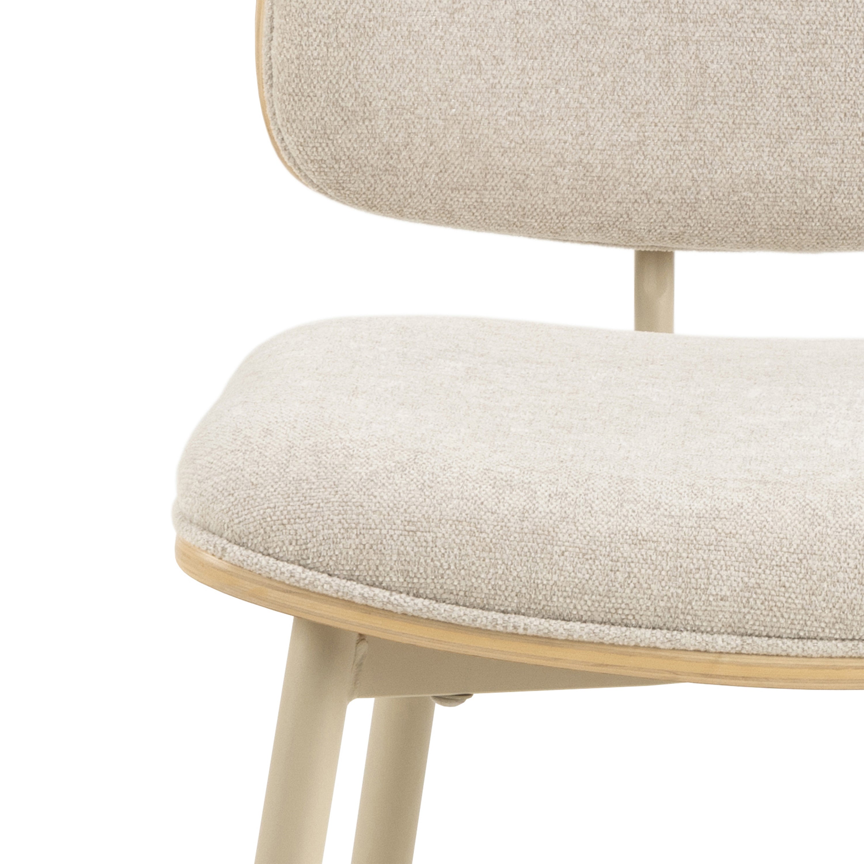 Owen Dining Chair in Apia Fabric Beige Set of 2 – FTG, view 7