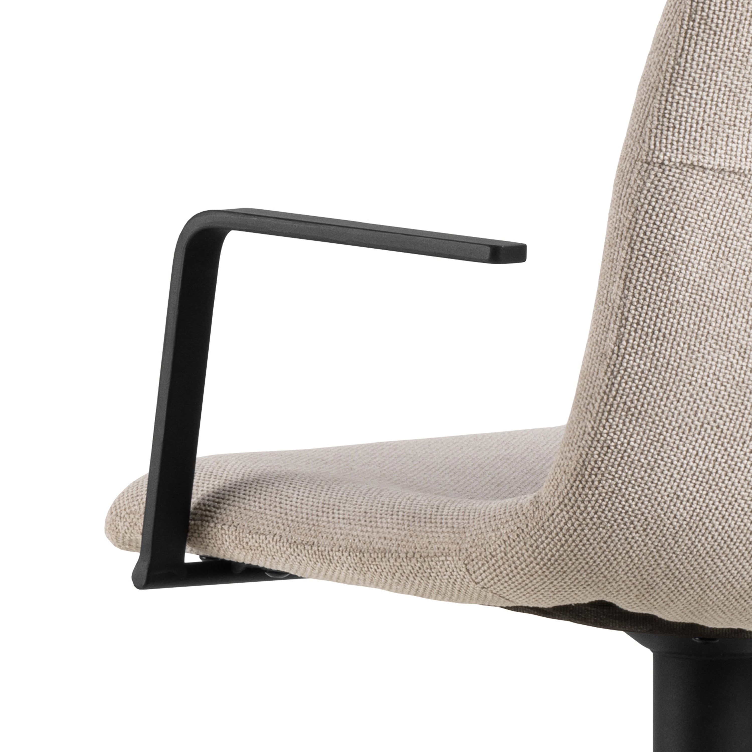 Pablo Swivel Beige Bar Stool With Adjustable Height Function Set of 2 – FTG, view 5