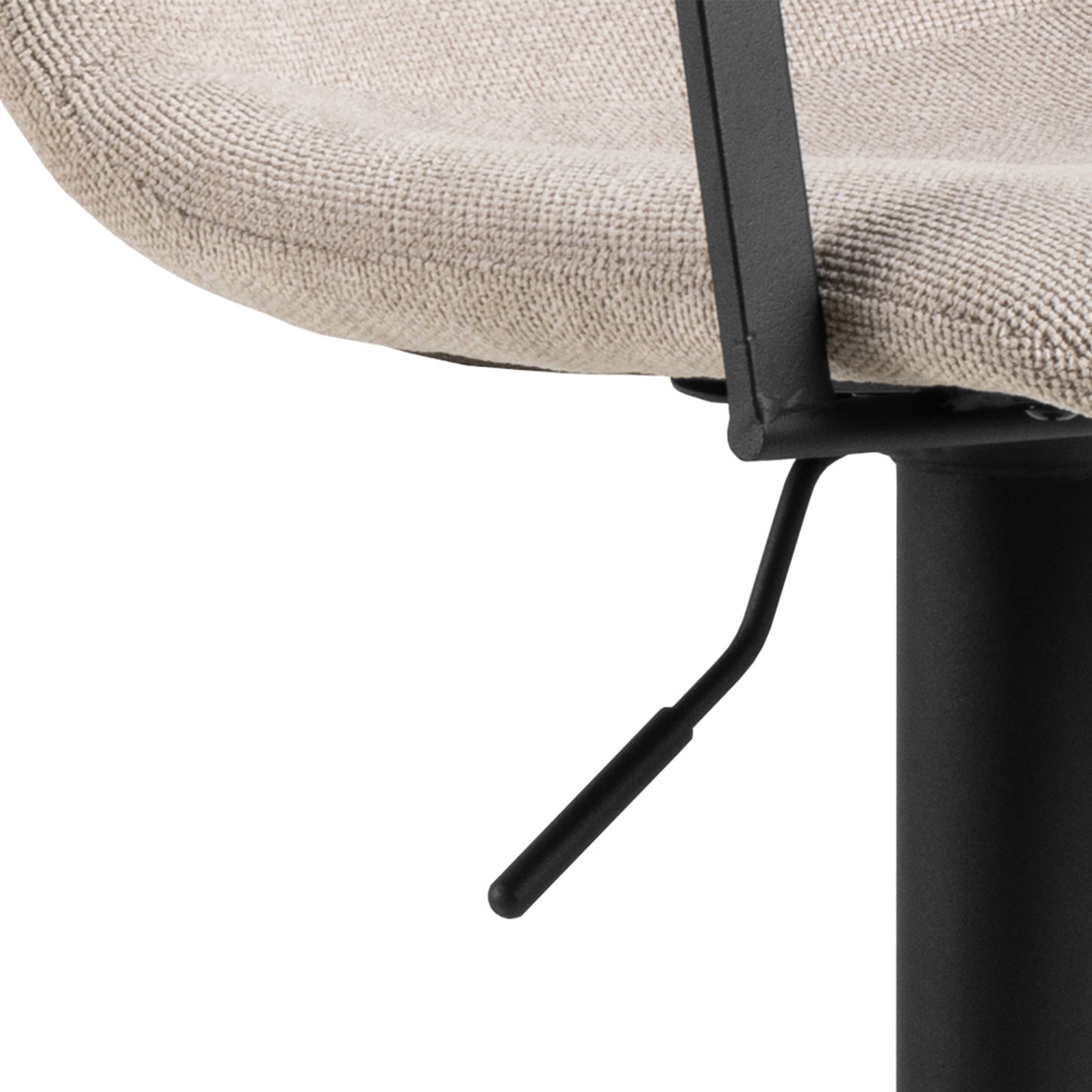 Pablo Swivel Beige Bar Stool With Adjustable Height Function Set of 2 – FTG, view 6
