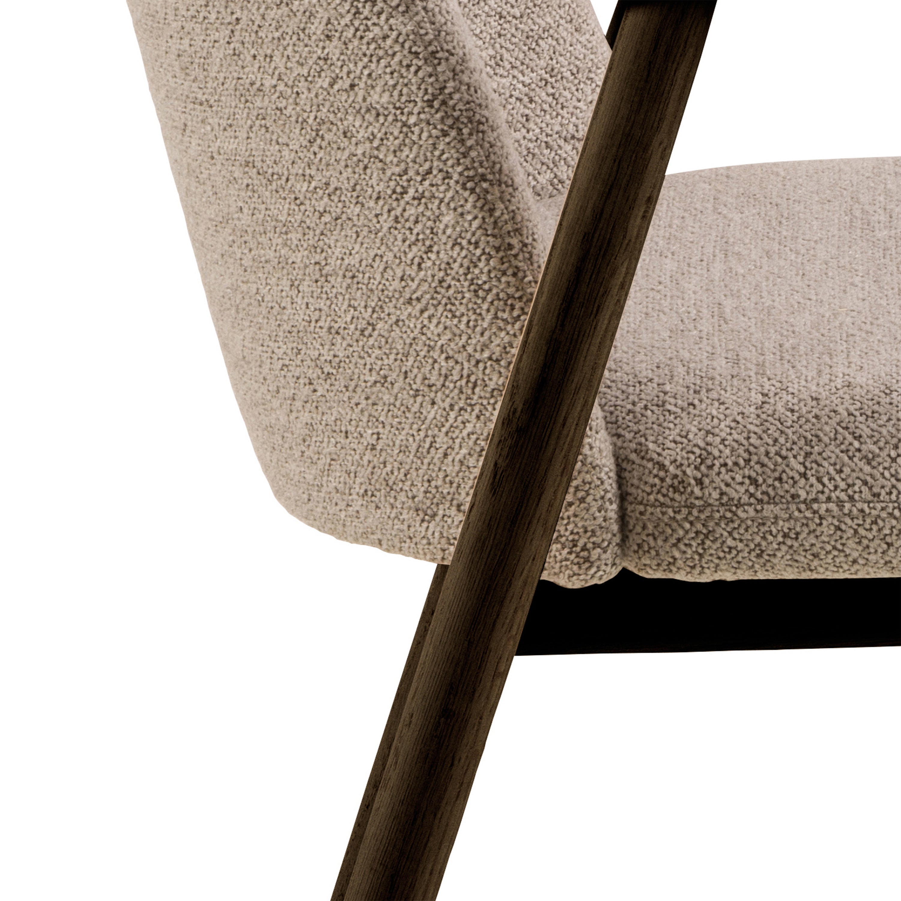Leo Dining Chairs With Armrest in Monza Fabric Beige Set of 2 – FTG, view 8