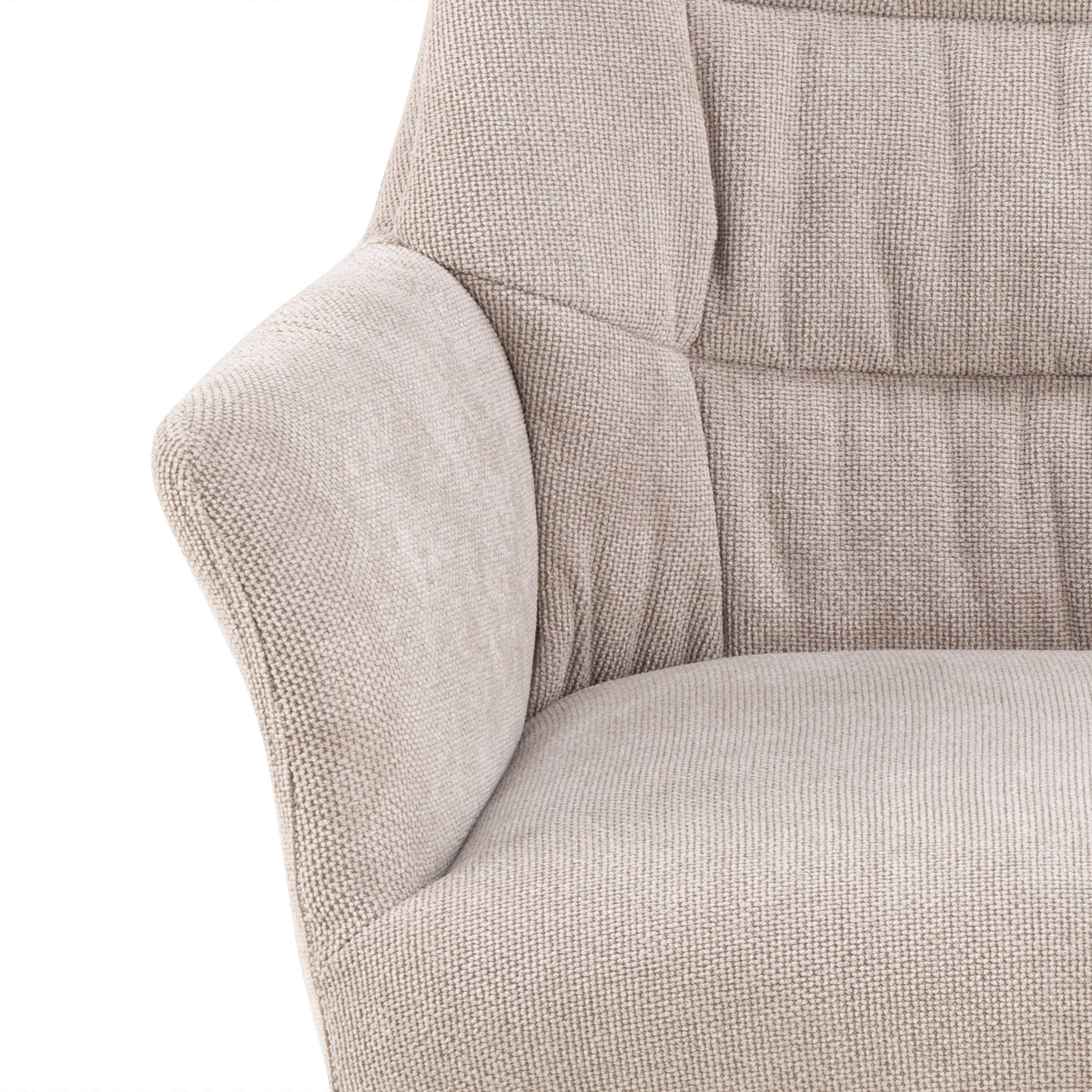 Alonso Swivel Cream Dining Chair with Armrest Set of 2 – FTG, view 7