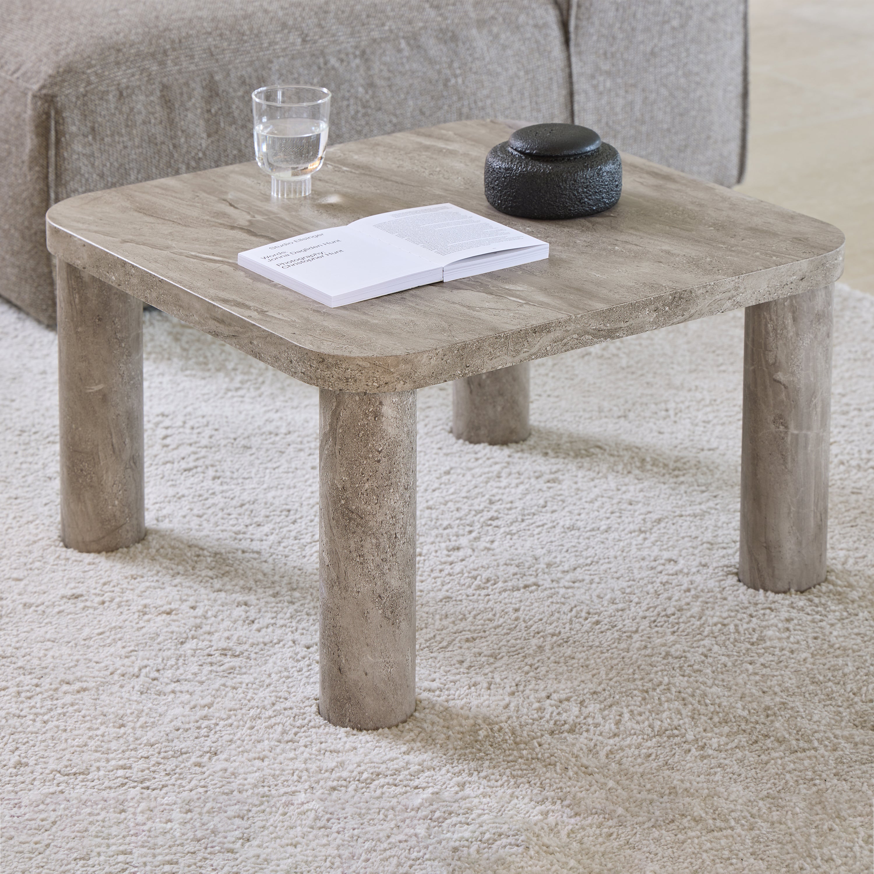Solano Square Coffee Table in Grey 60 x 60 cm – FTG, view 3