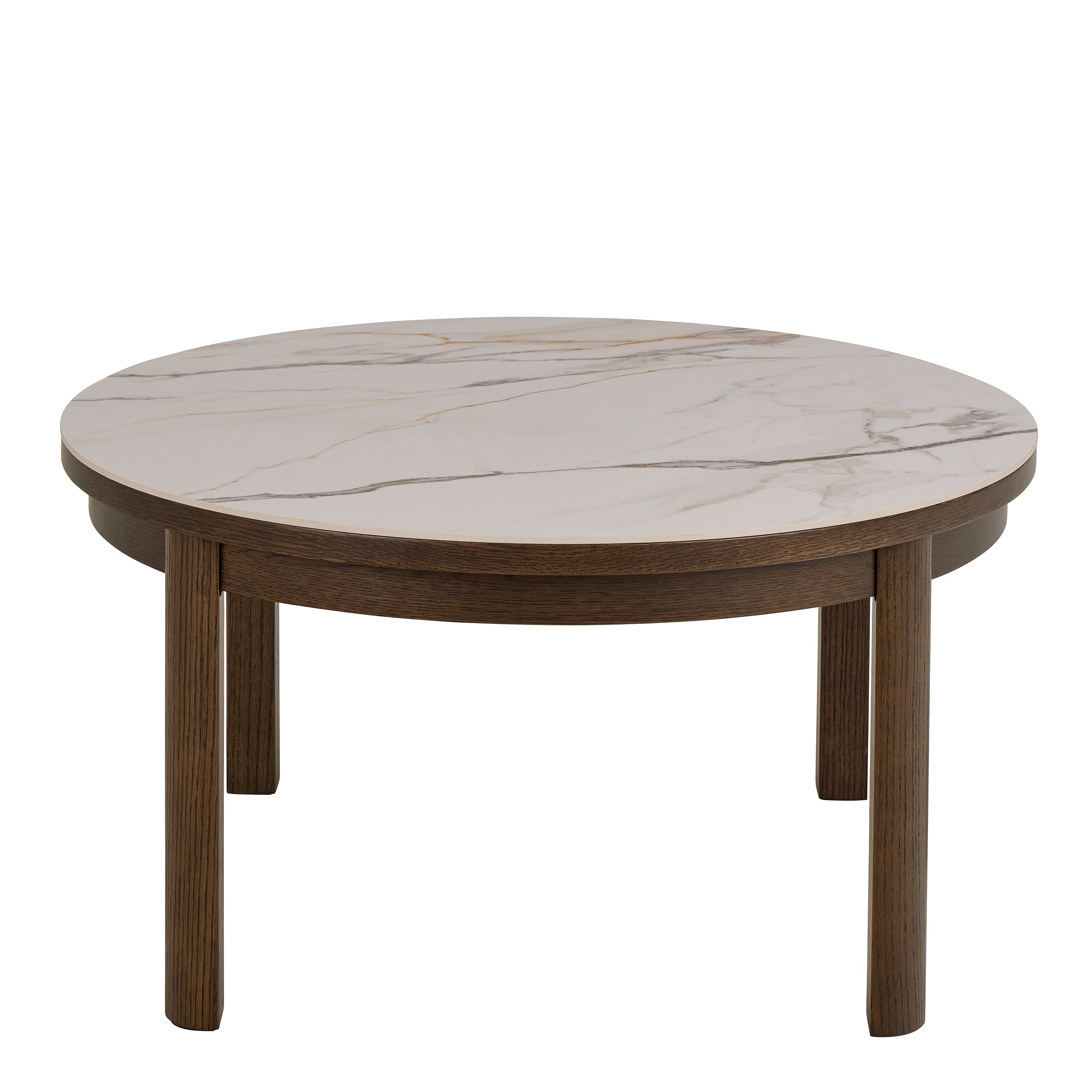 Southampton Round Coffee Table in Cream Ceramic 90x45cm – FTG, view 2