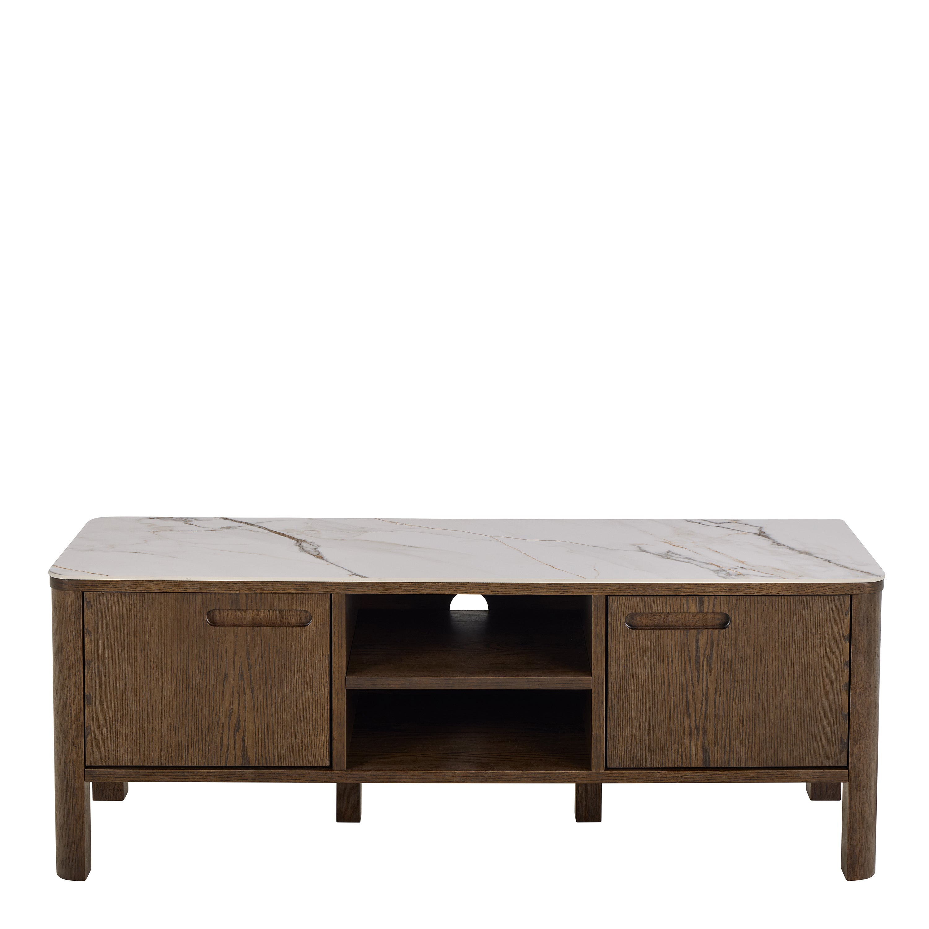 Southampton TV Unit 2 Doors 1 Shelf in Ceramic Cream – FTG, view 2