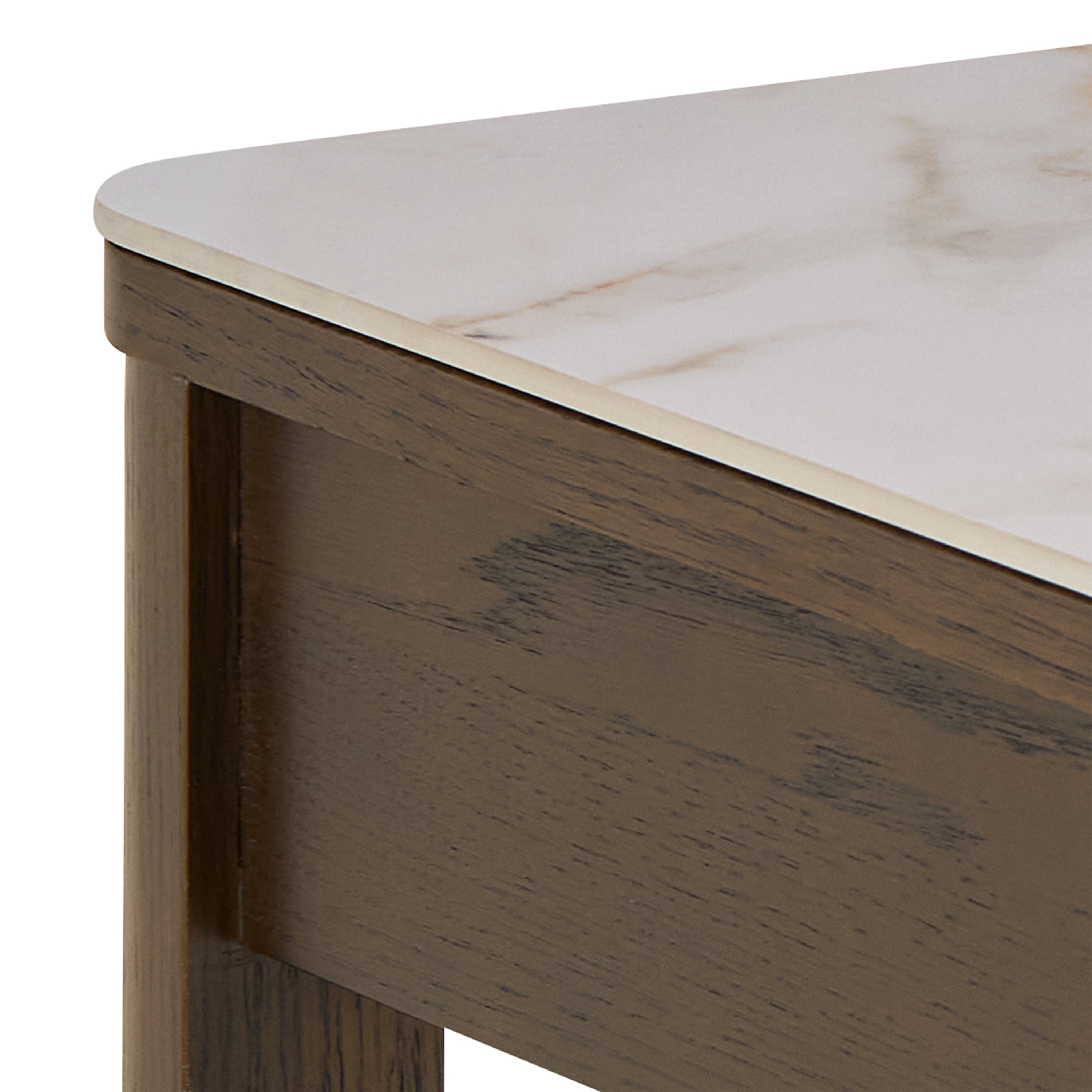 Southampton Square Side Table 1 Drawer in Cream Ceramic – FTG, view 7