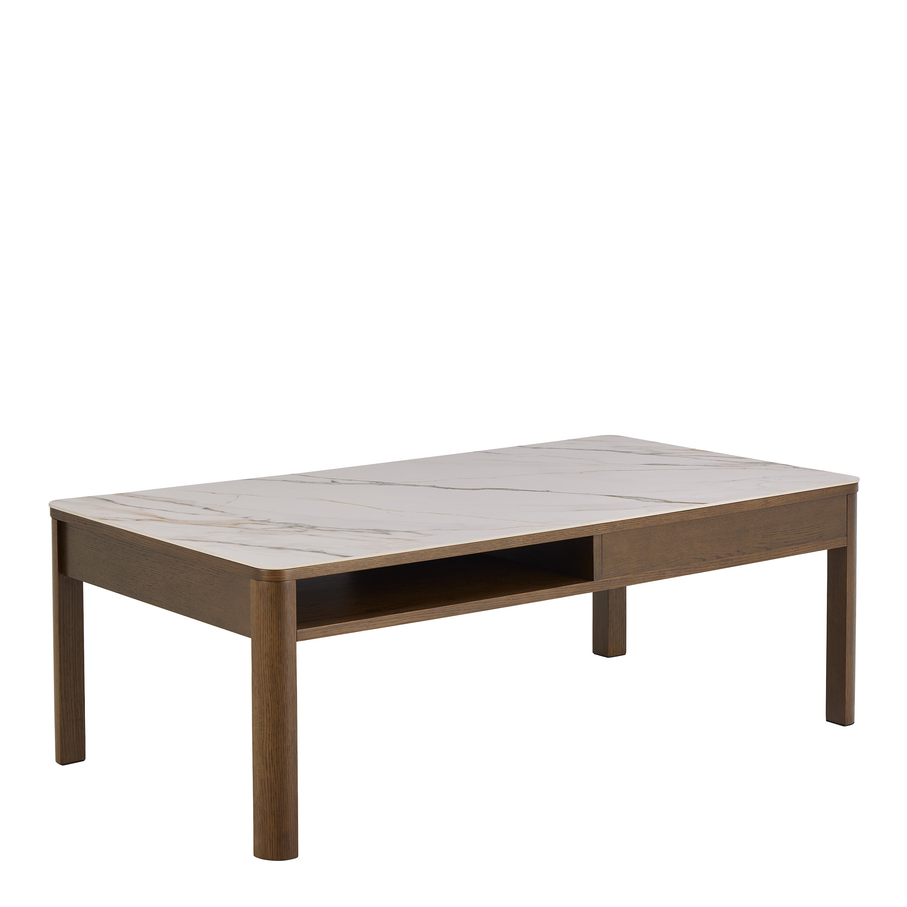 Southampton Rectangular Coffee Table 1 Drawer 1 Shelf in Cream Ceramic – FTG, view 3