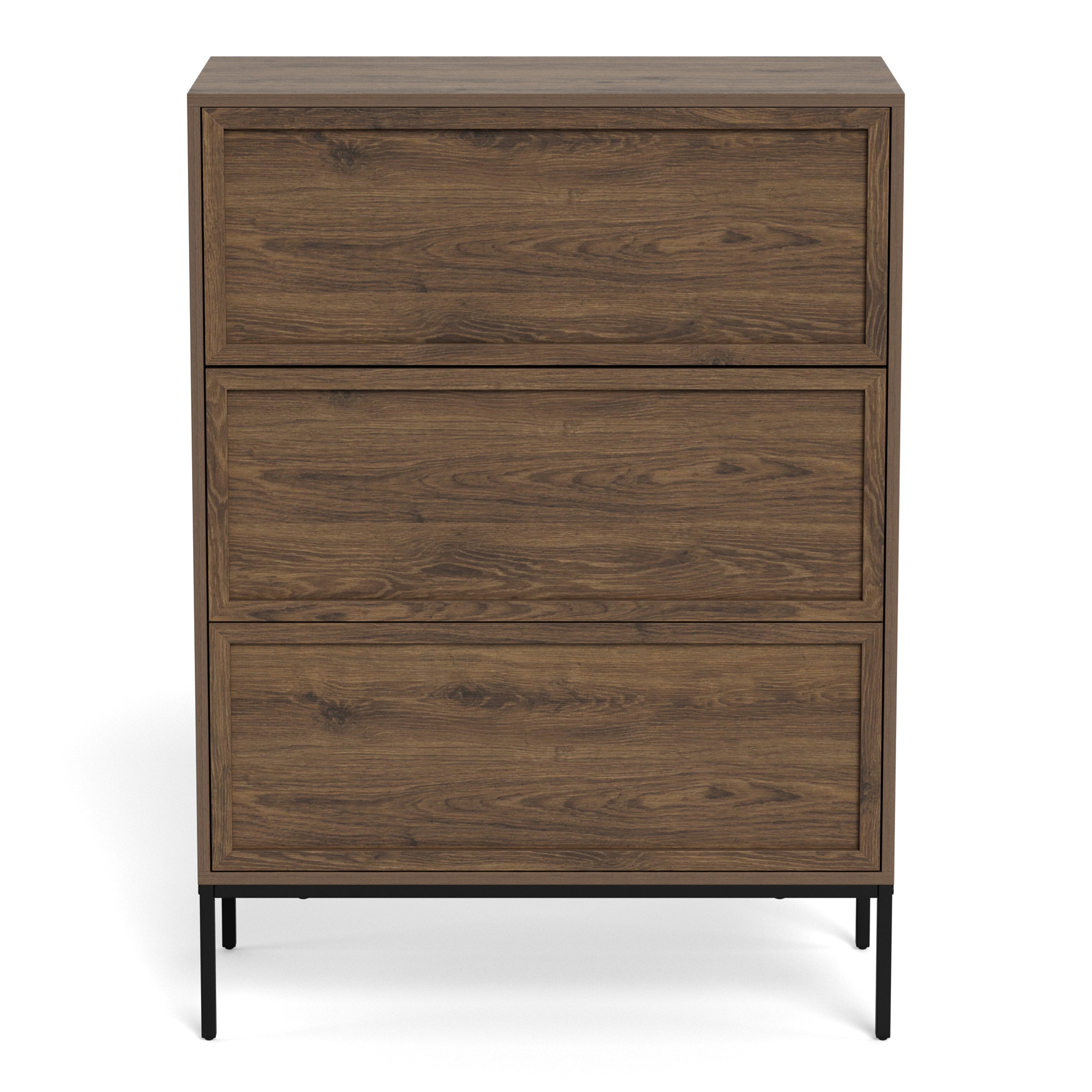 Palmdale 3 Drawer Chest in Smoked Oak