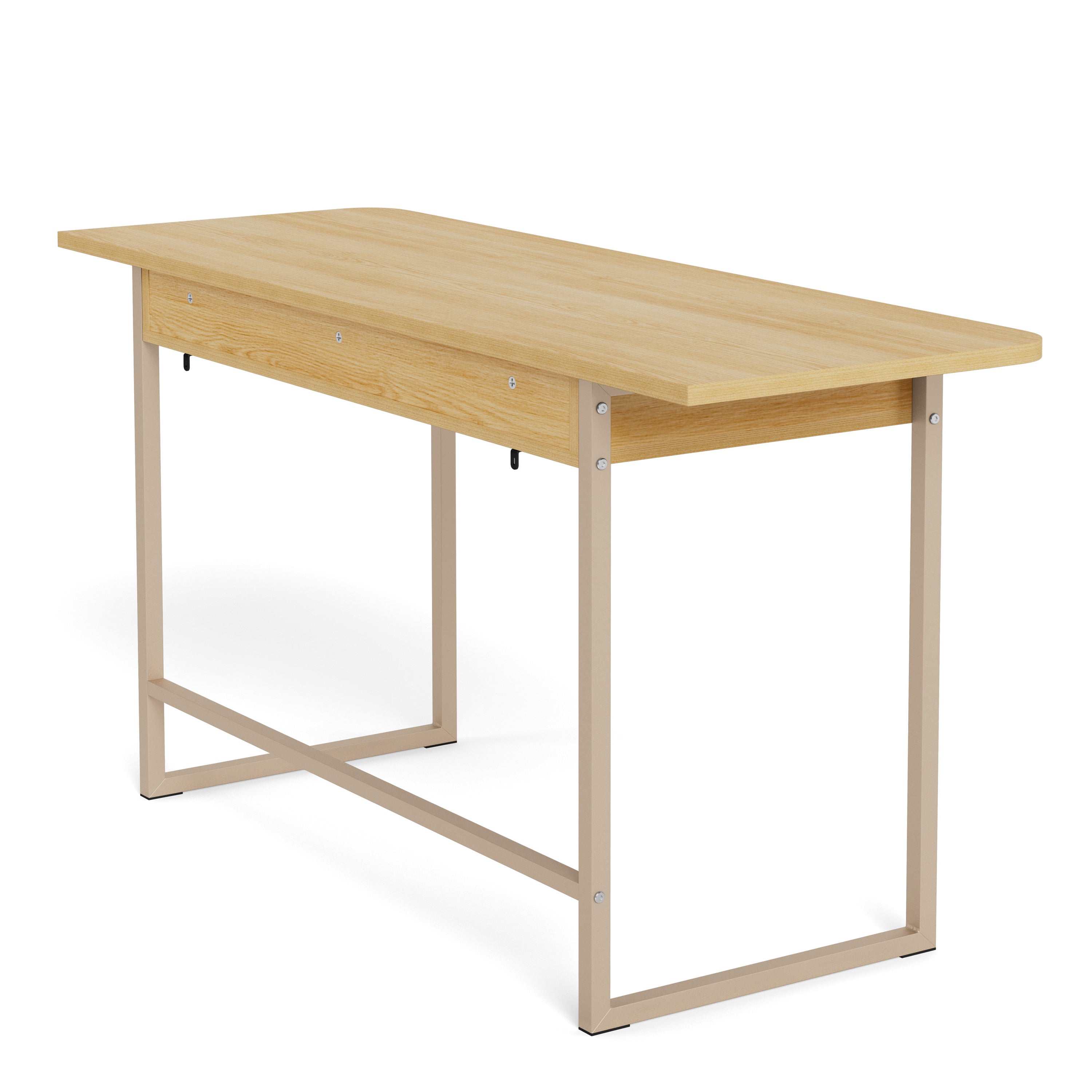 Darlington Console Table With 2 Open Shelves and Oak Top – FTG, view 3