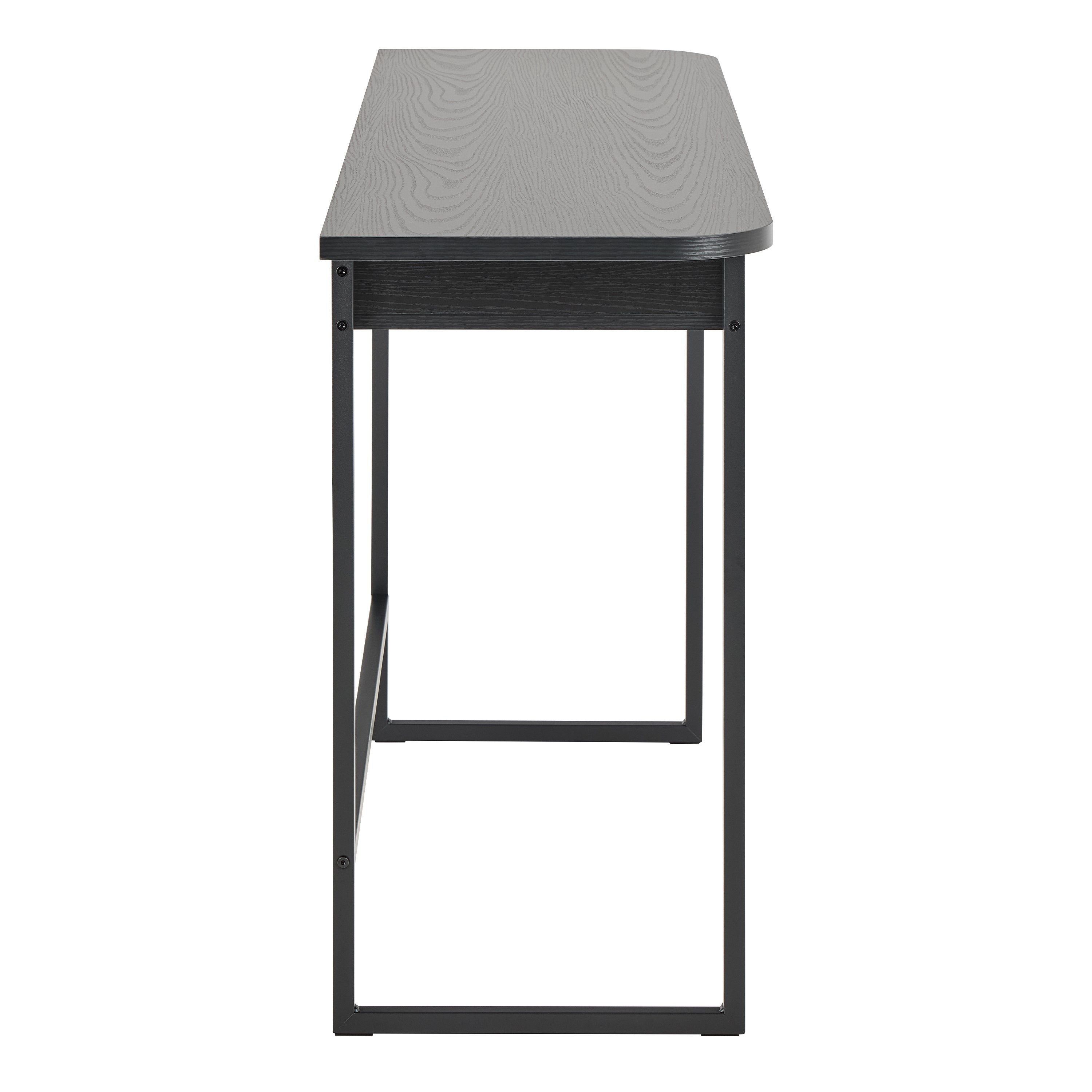 Darlington Console Table With Open Shelf and Oak Top in Black – FTG, view 3