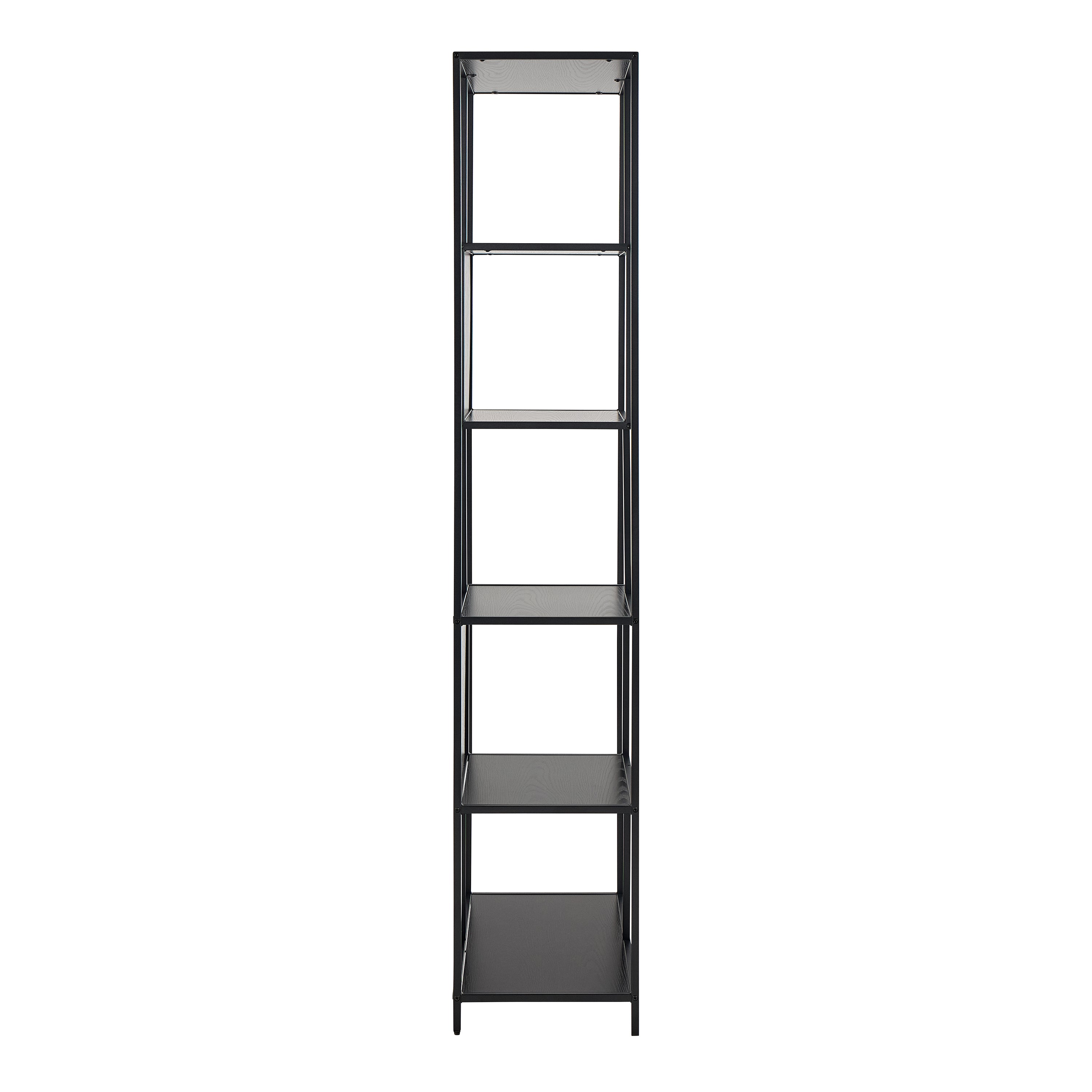 Seaford Bookcase with 5 Shelves in Black